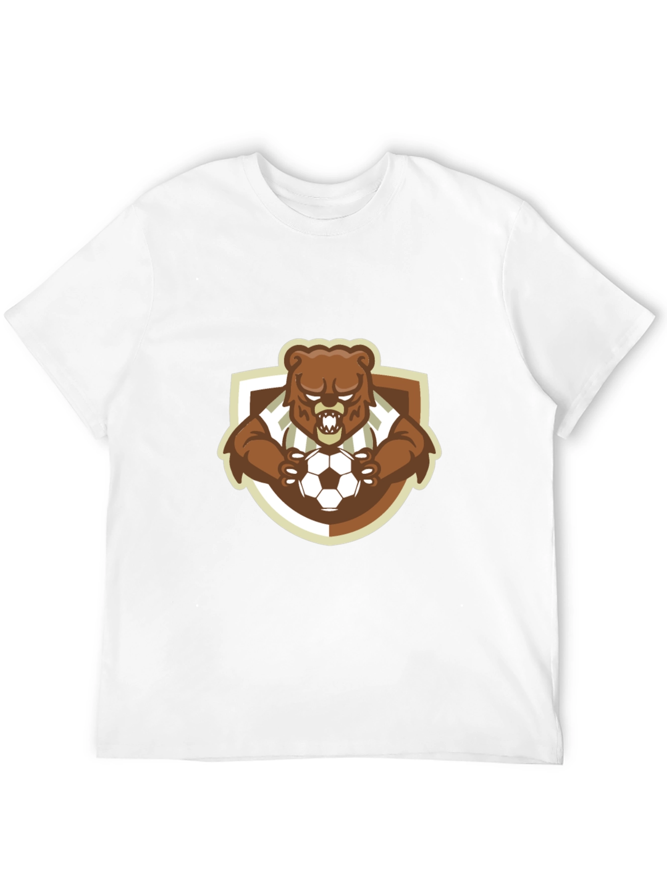 Bear Soccer T-Shirt - Black Cotton Tee