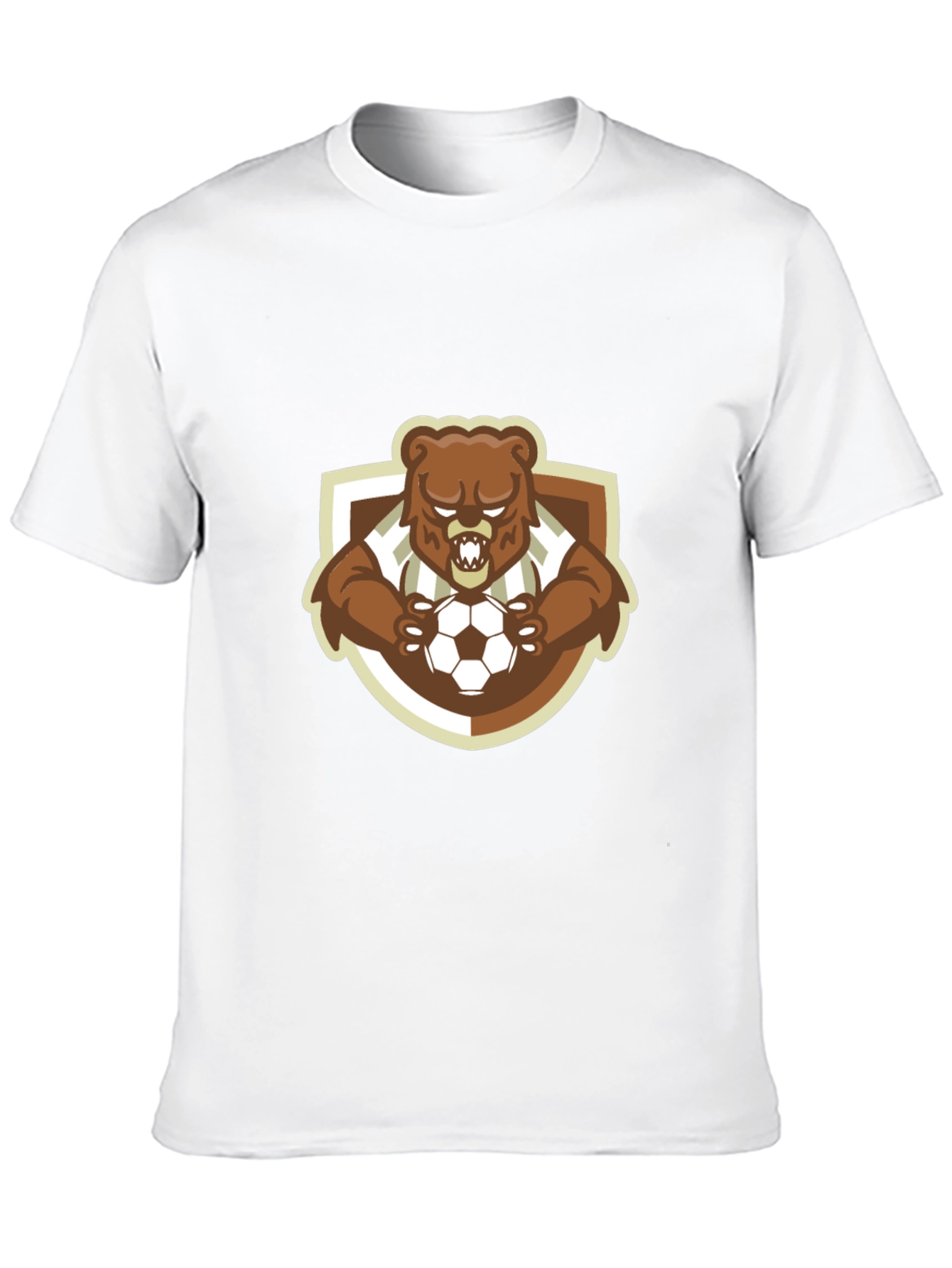 Bear Soccer T-Shirt - Black Cotton Tee