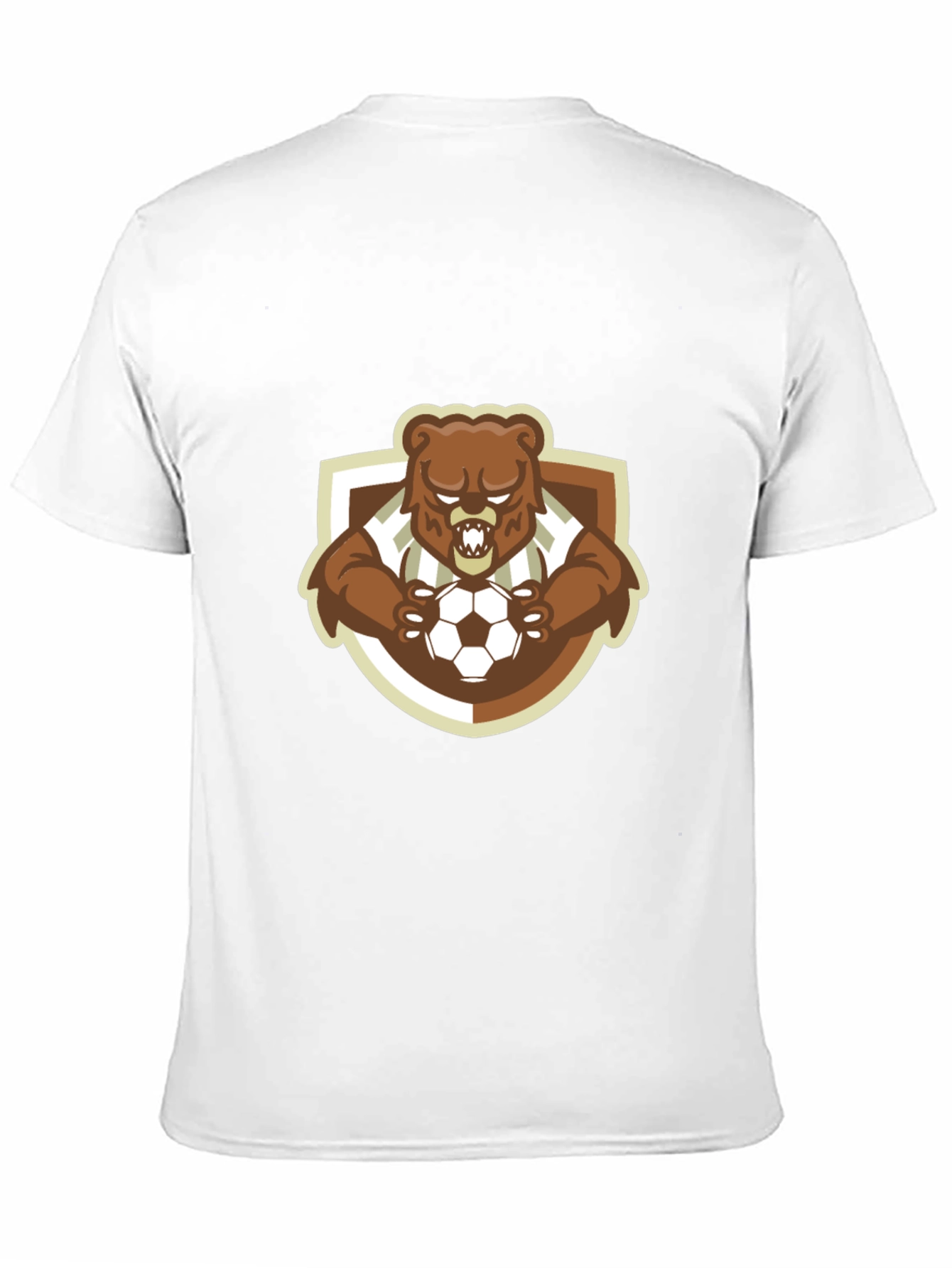 Bear Soccer T-Shirt - Black Cotton Tee