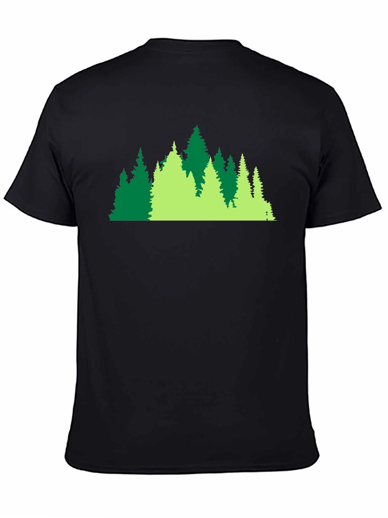 Evergreen Forest Graphic Black Tee