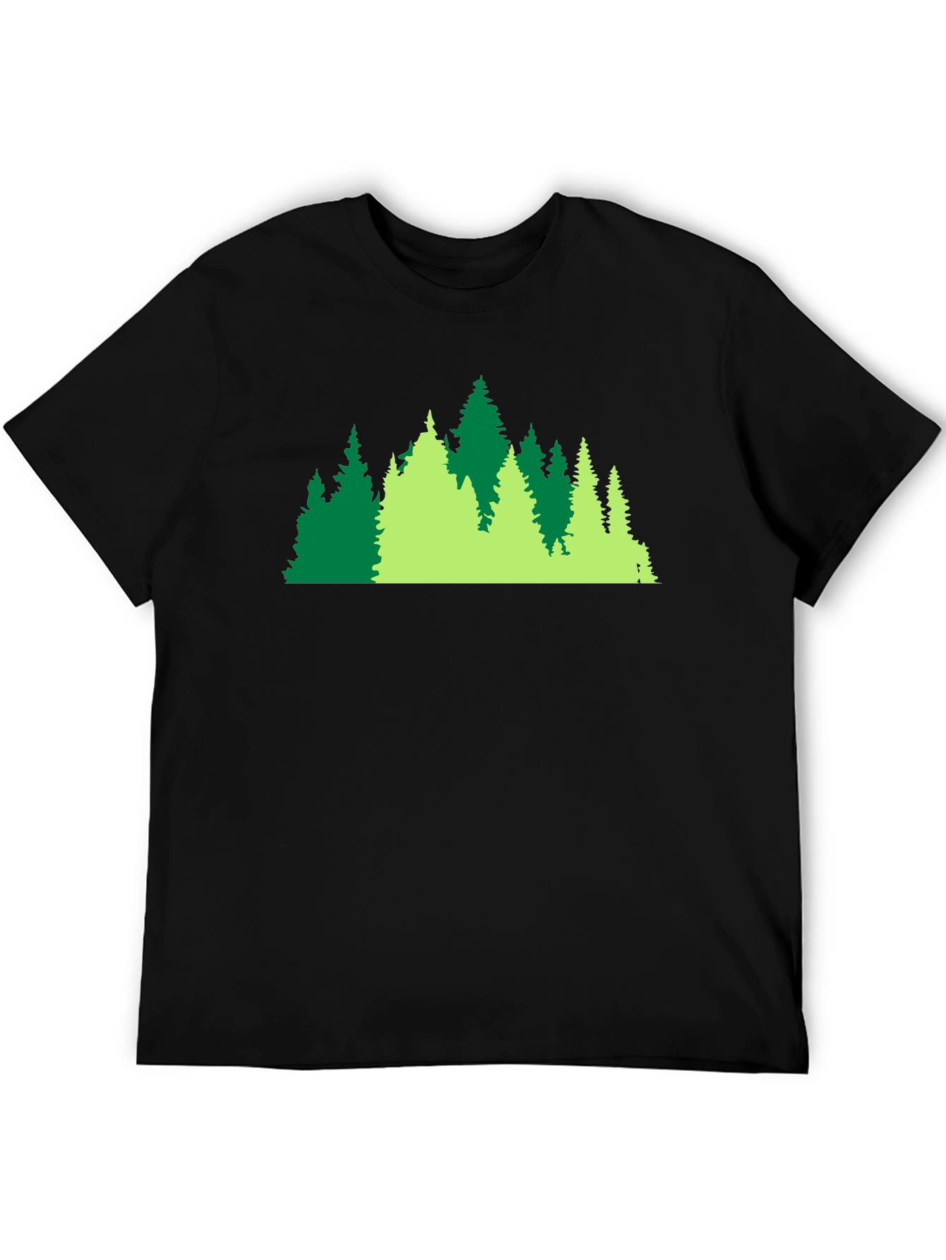 Evergreen Forest Graphic Black Tee