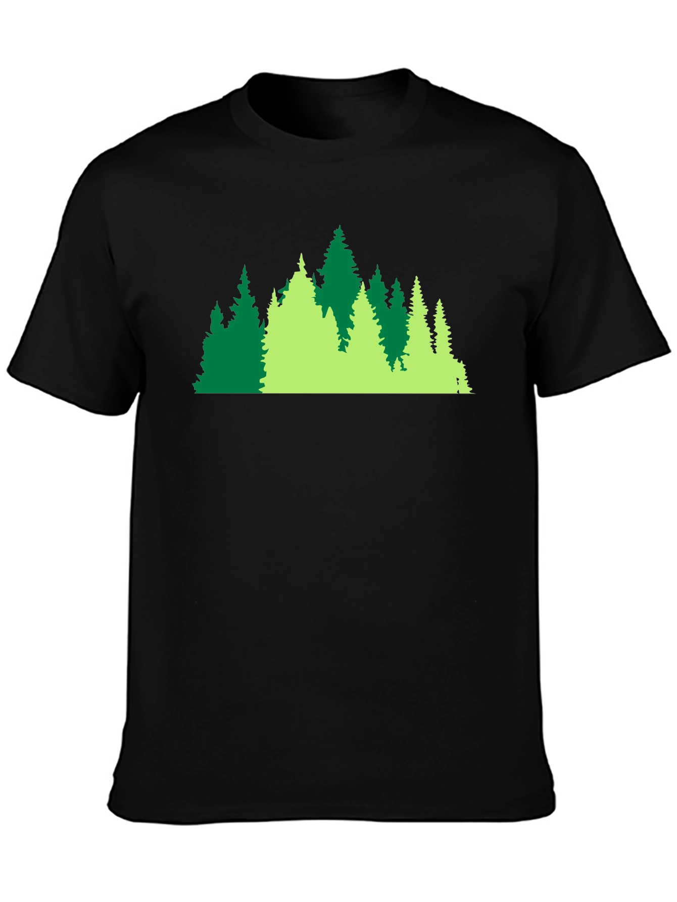 Evergreen Forest Graphic Black Tee