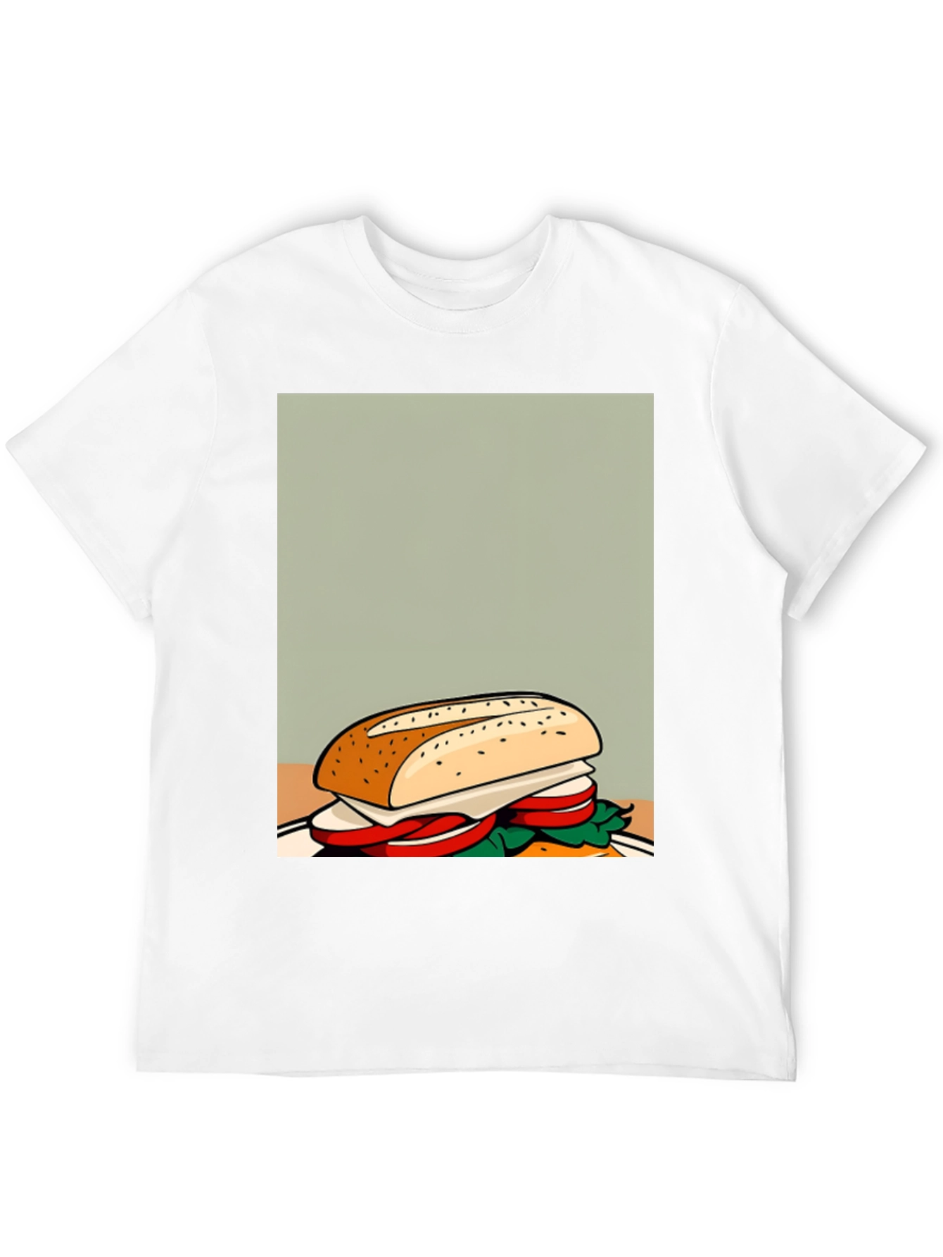 Sandwich Graphic Tee - Unisex Casual Black T-Shirt