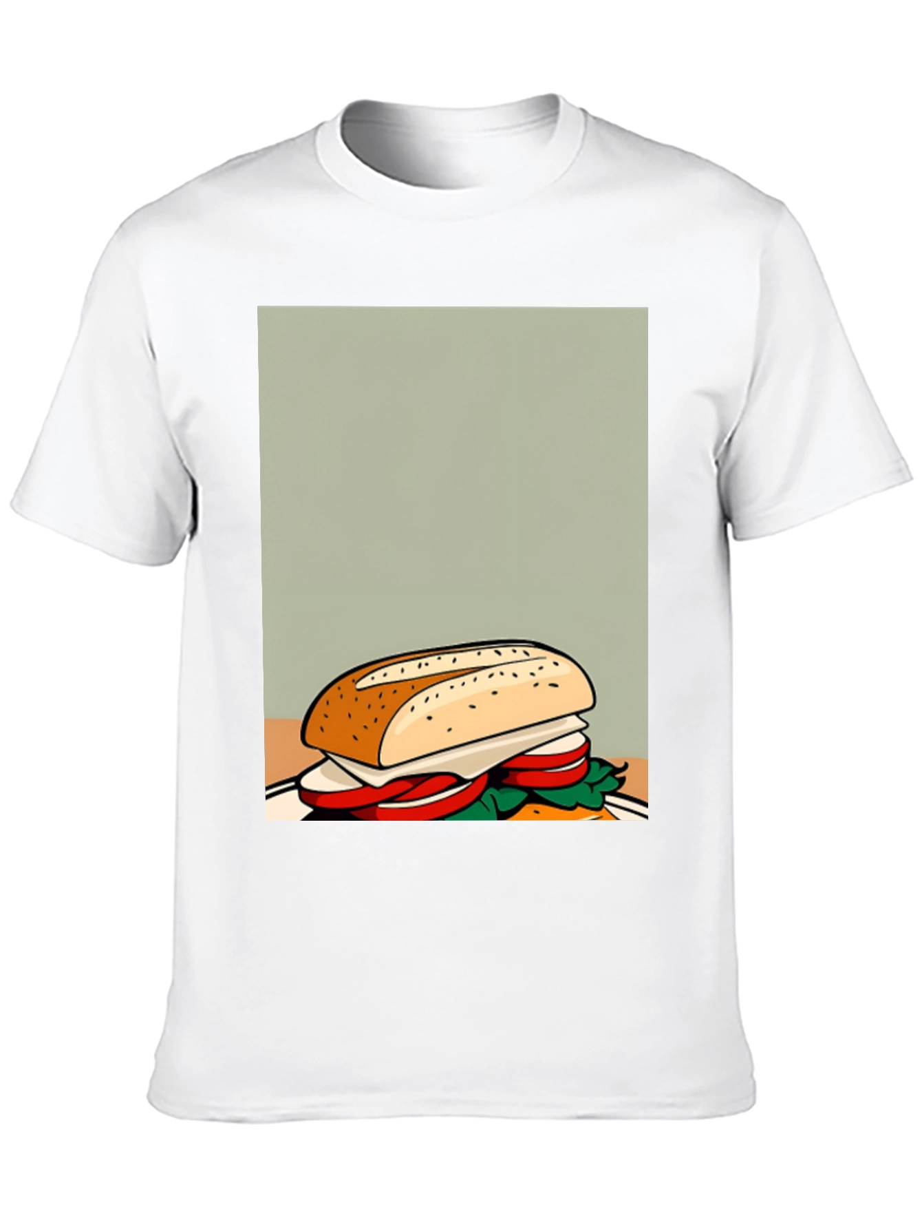 Sandwich Graphic Tee - Unisex Casual Black T-Shirt