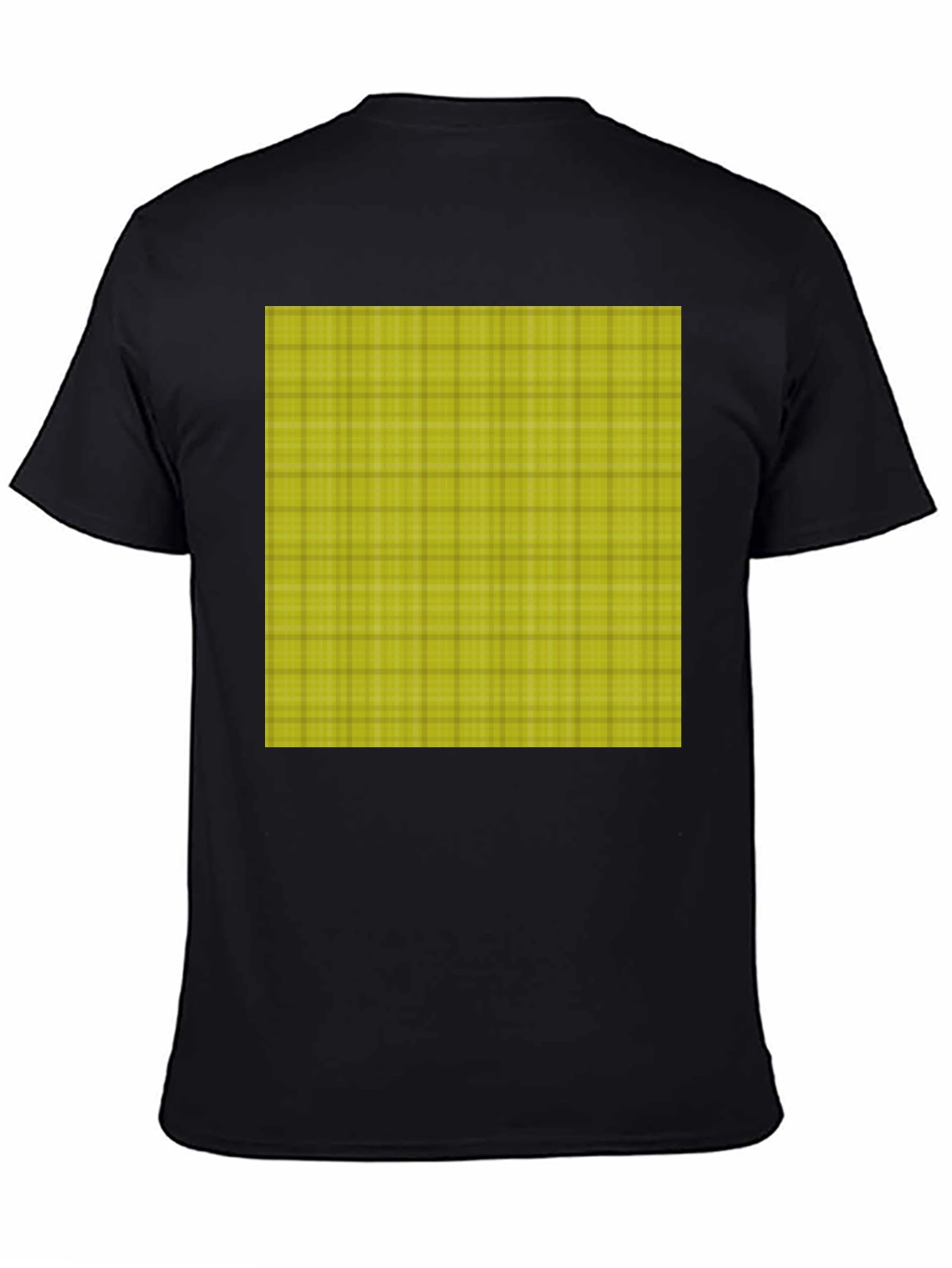 Plaid Graphic Tee - Casual Black T-Shirt