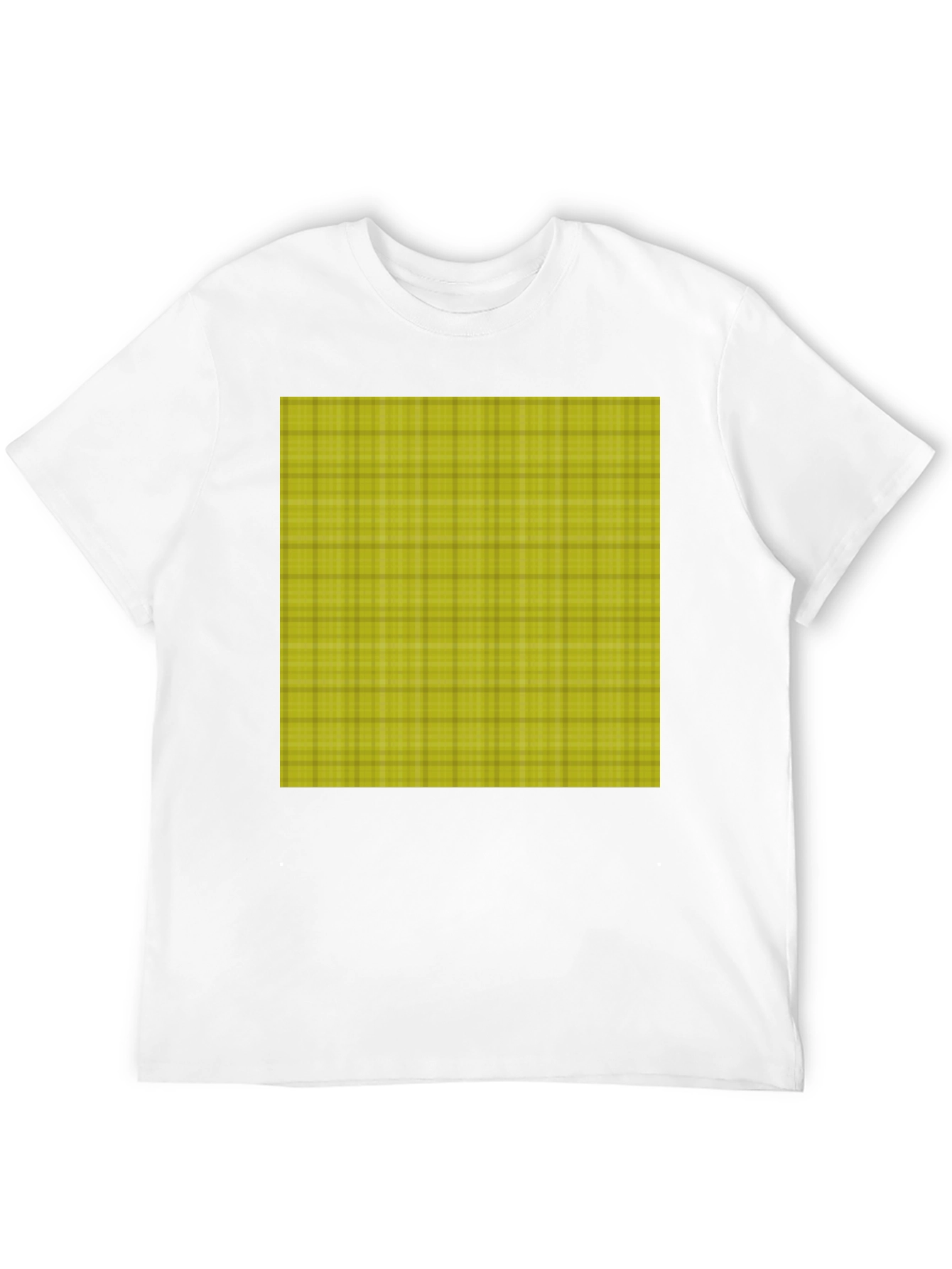 Plaid Graphic Tee - Casual Black T-Shirt