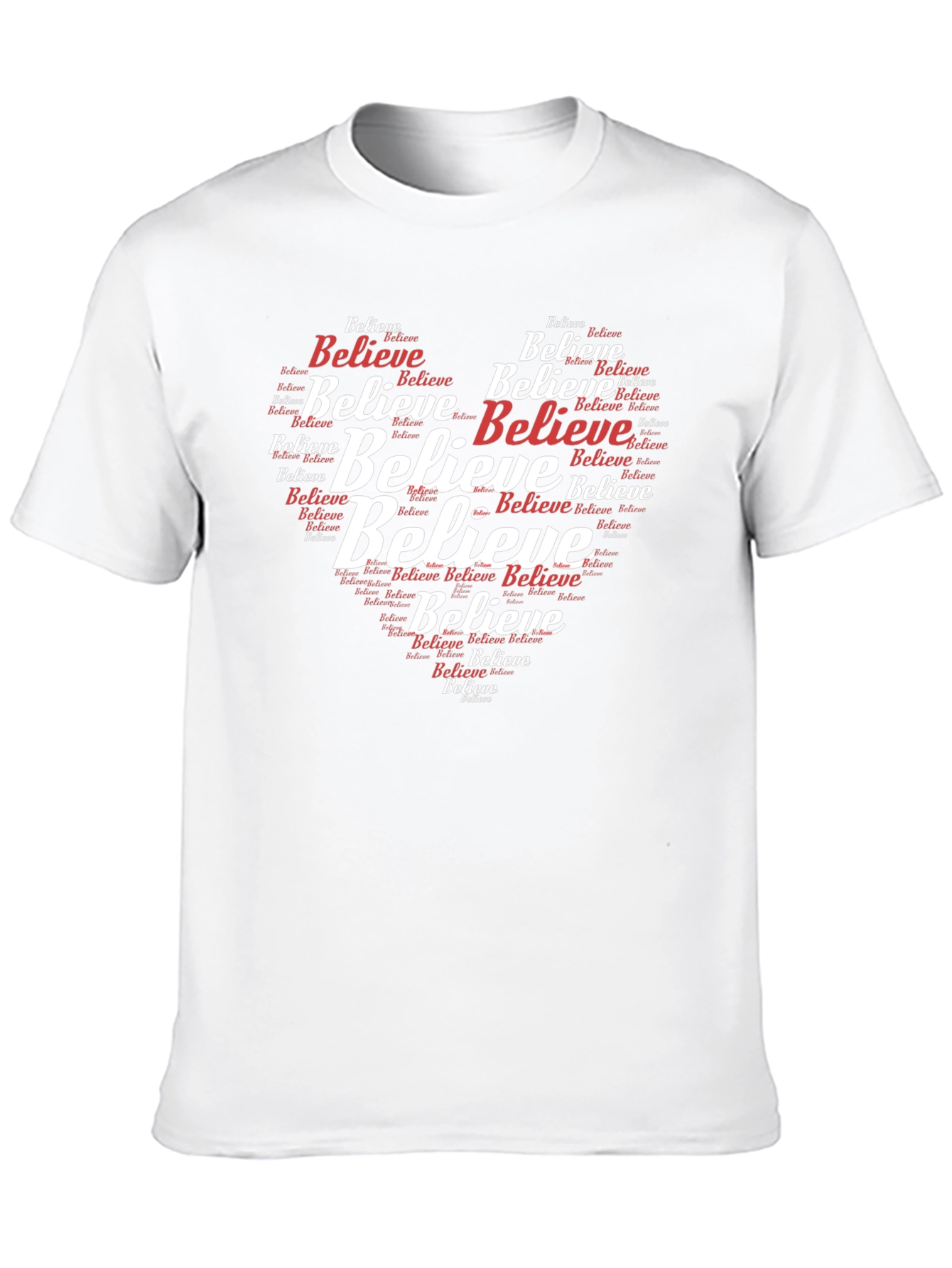 Believe Graphic Tee - Heart Word Cloud