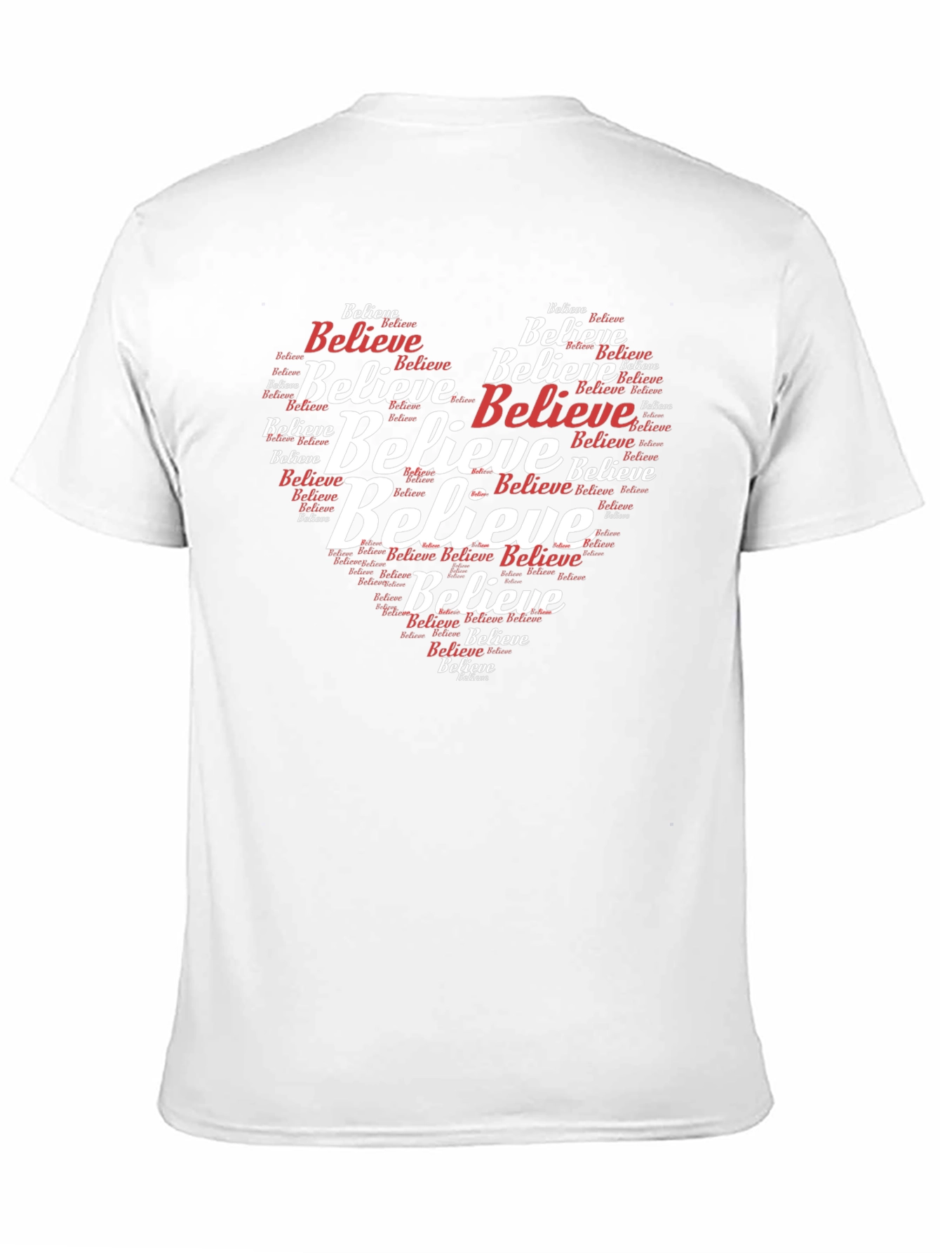 Believe Graphic Tee - Heart Word Cloud