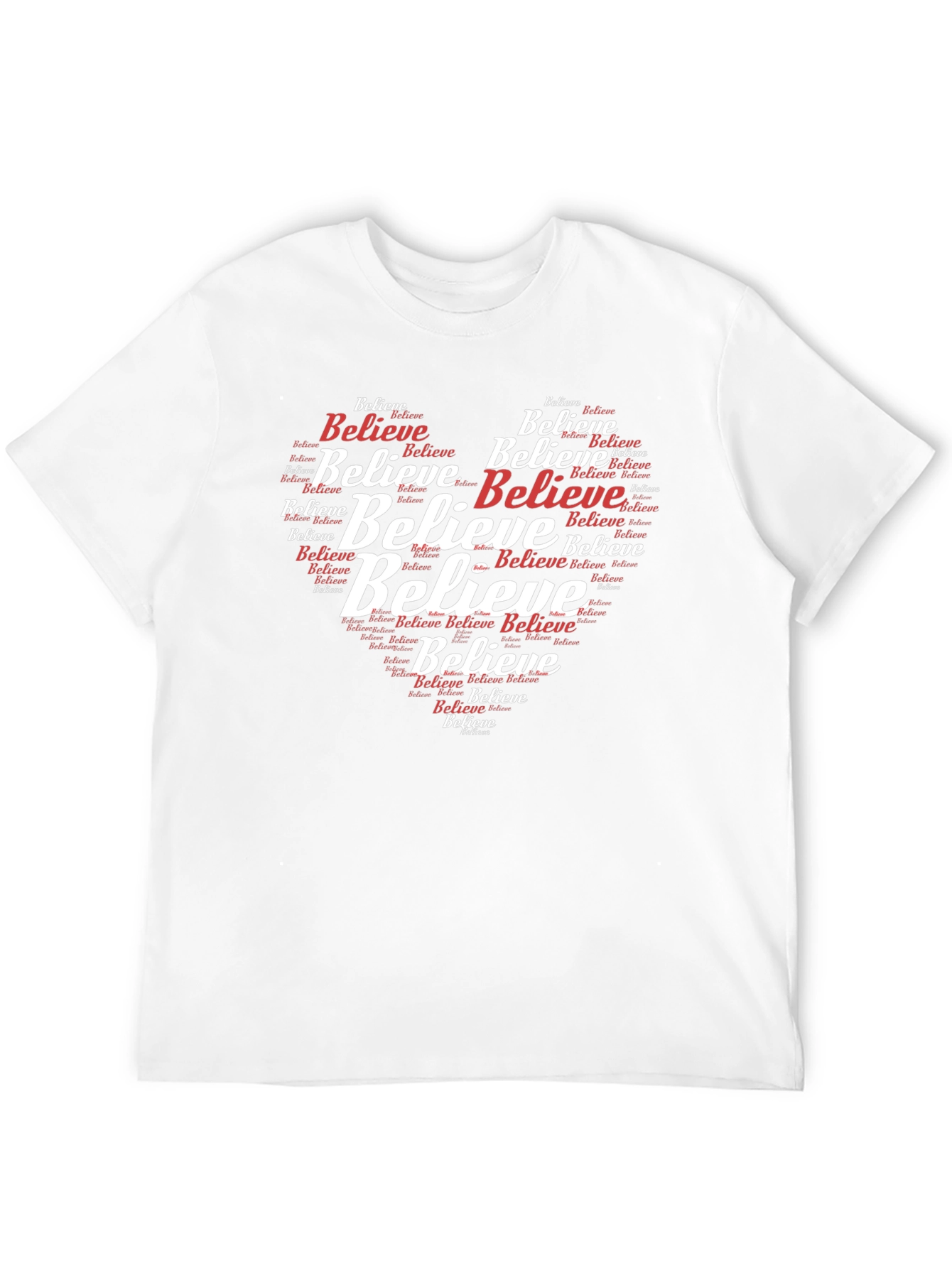 Believe Graphic Tee - Heart Word Cloud