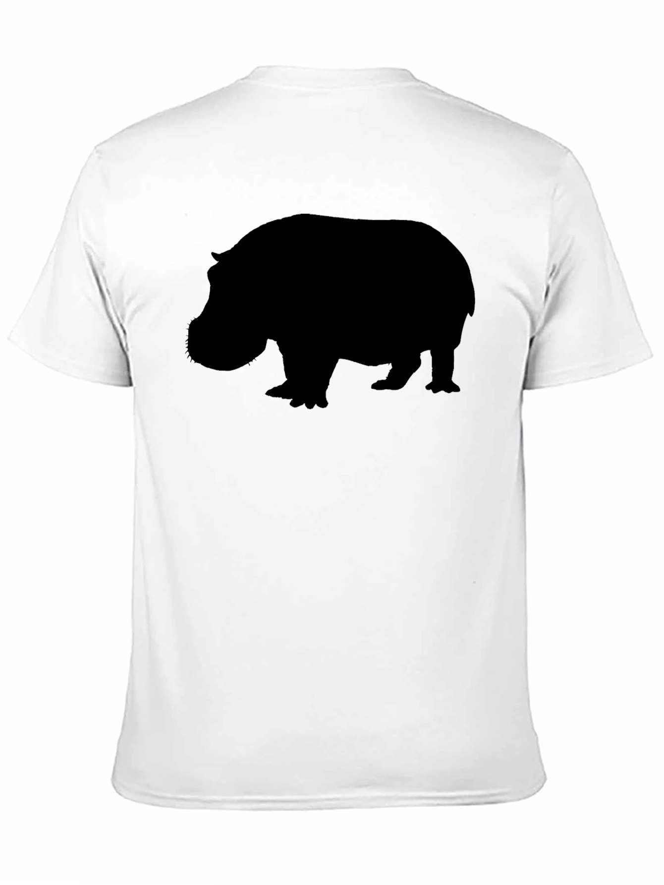 Hippo Silhouette Graphic Tee - Unisex Black T-Shirt