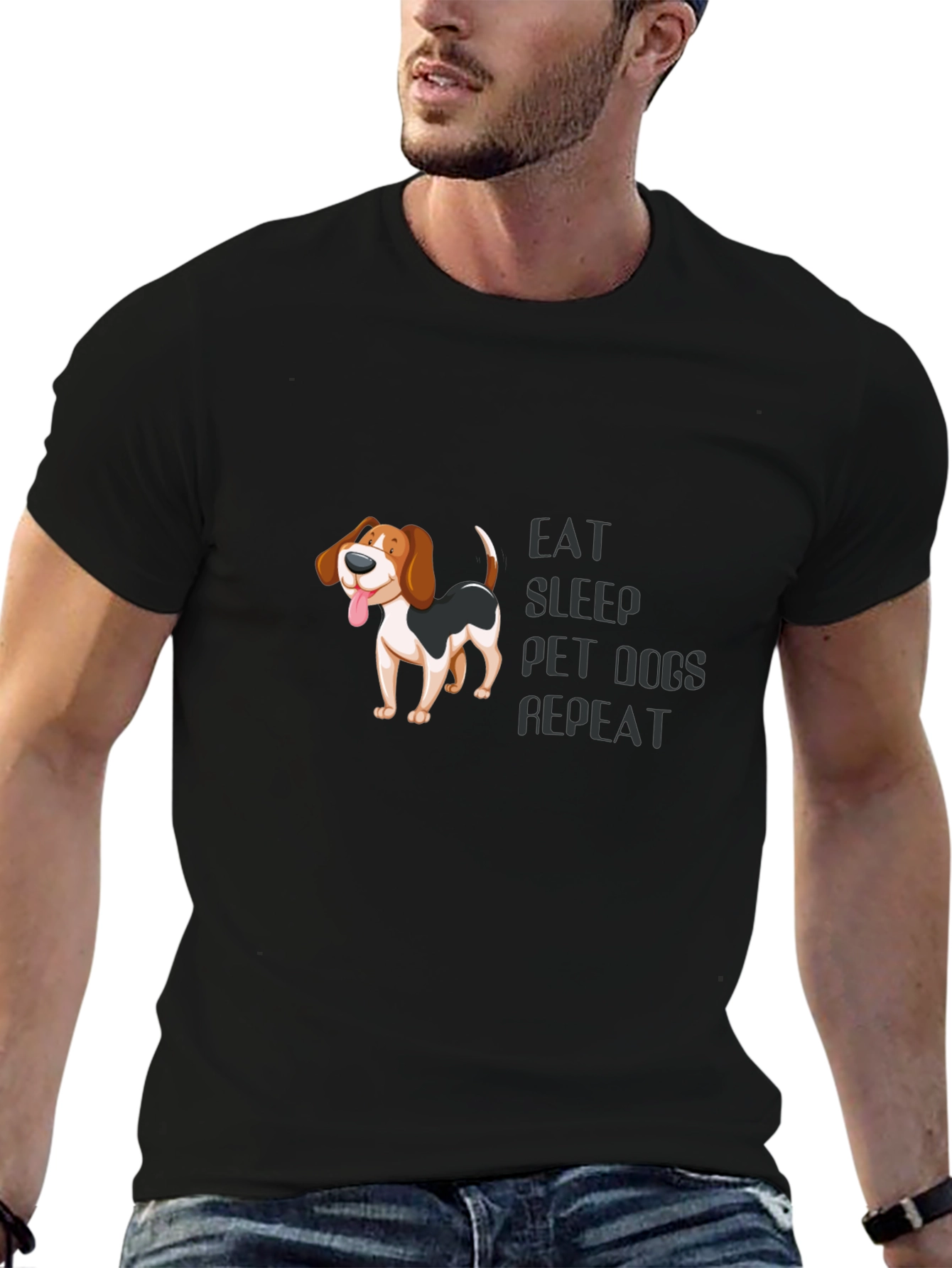Eat Sleep Pet Dogs Repeat T-Shirt