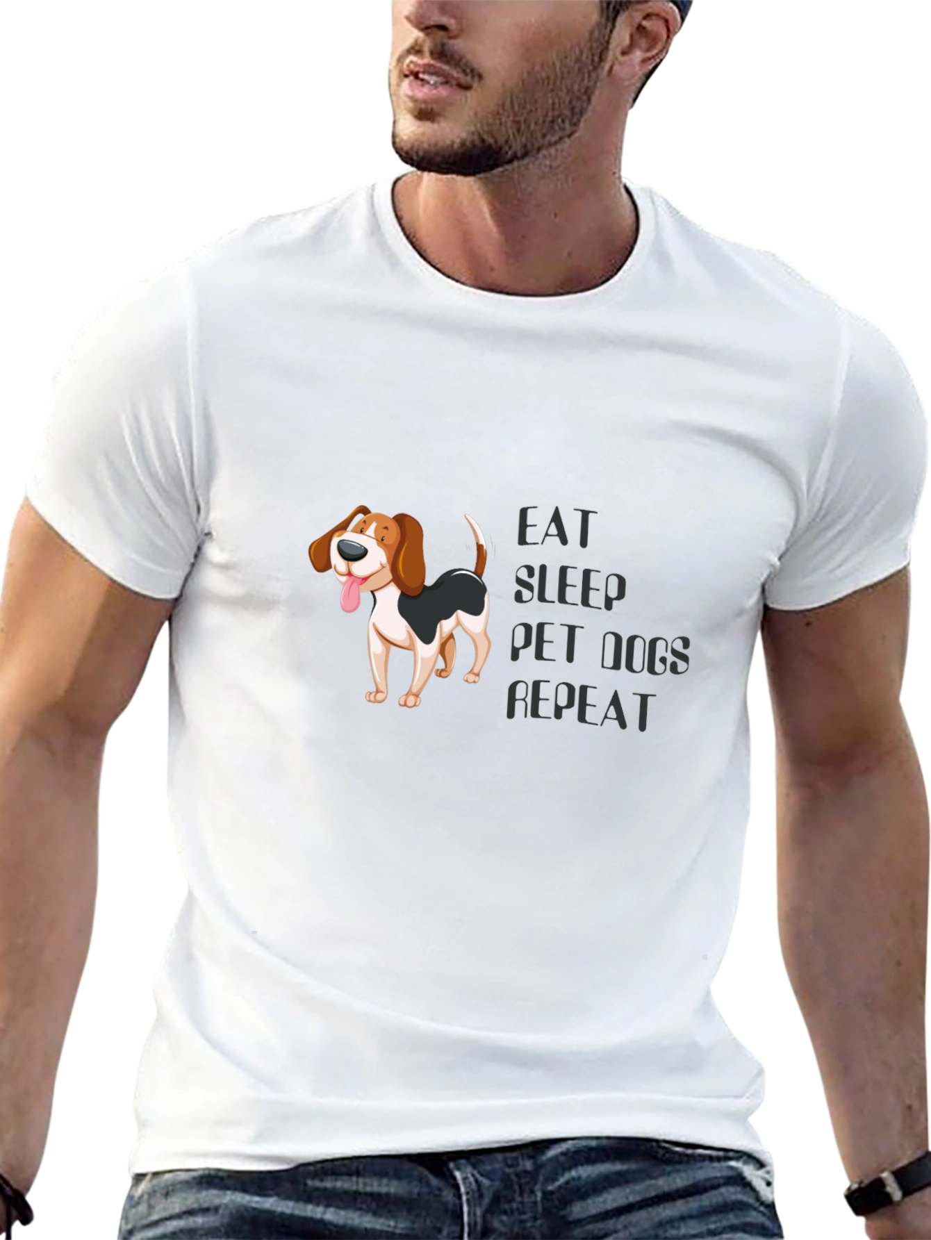 Eat Sleep Pet Dogs Repeat T-Shirt