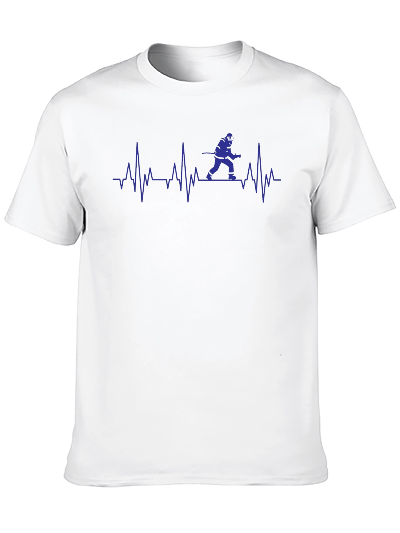 Firefighter Heartbeat Graphic Tee - Black