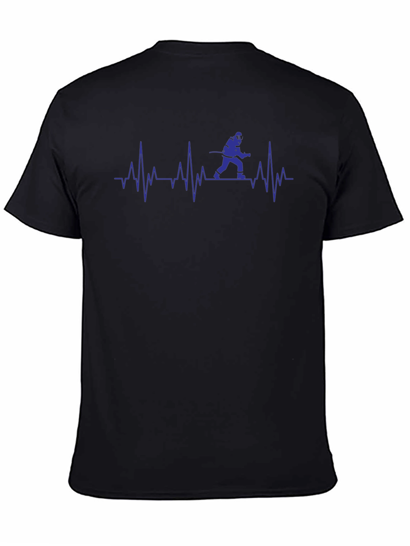 Firefighter Heartbeat Graphic Tee - Black