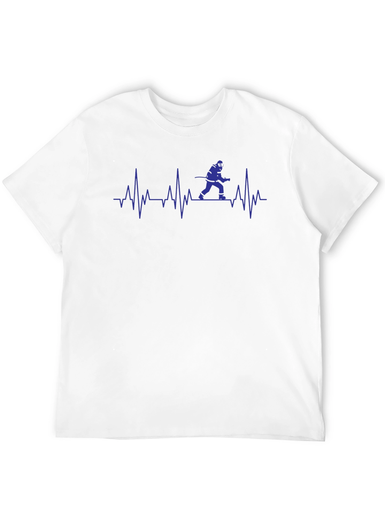 Firefighter Heartbeat Graphic Tee - Black