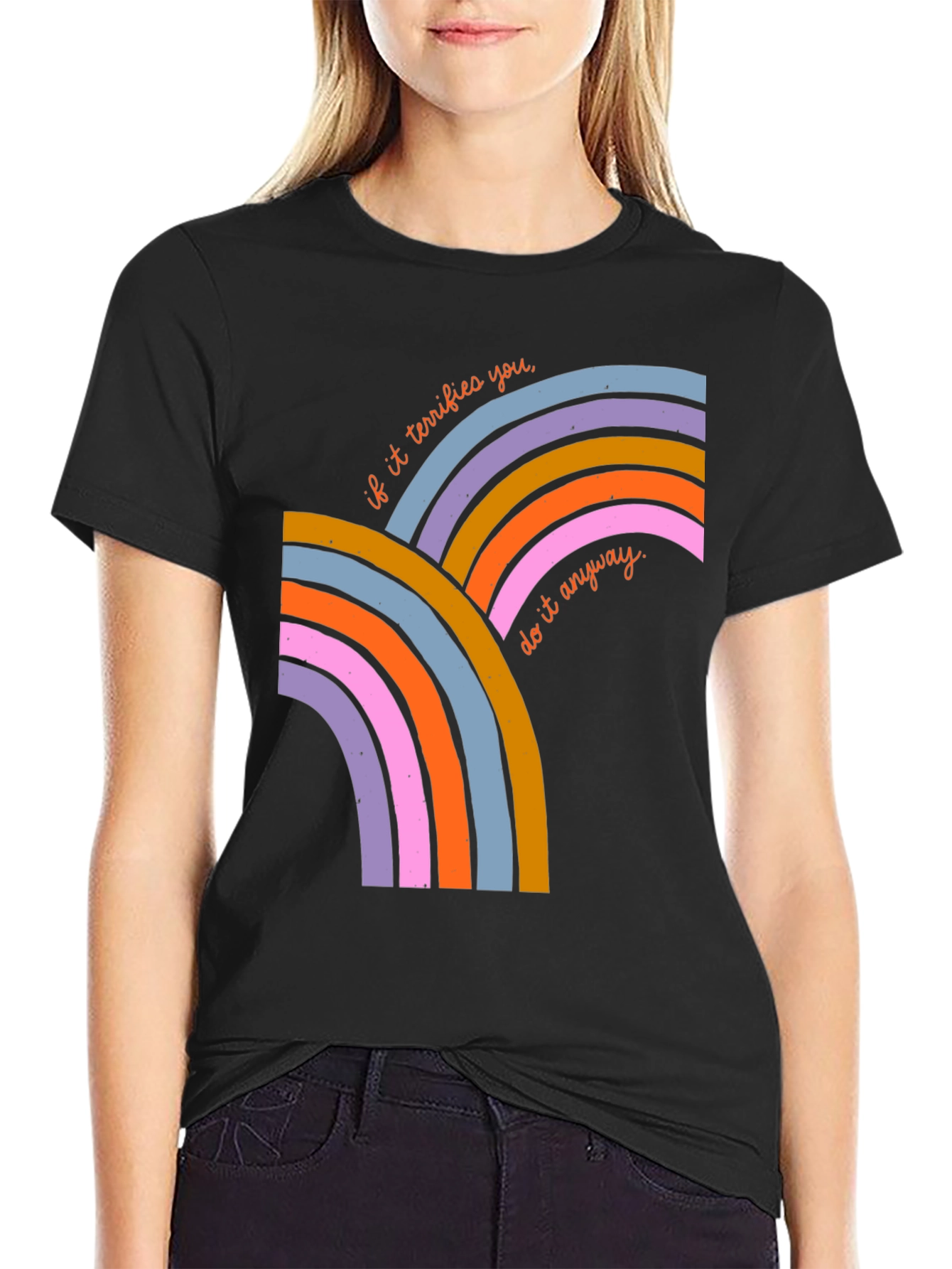 Terrifies You Rainbow Graphic Tee