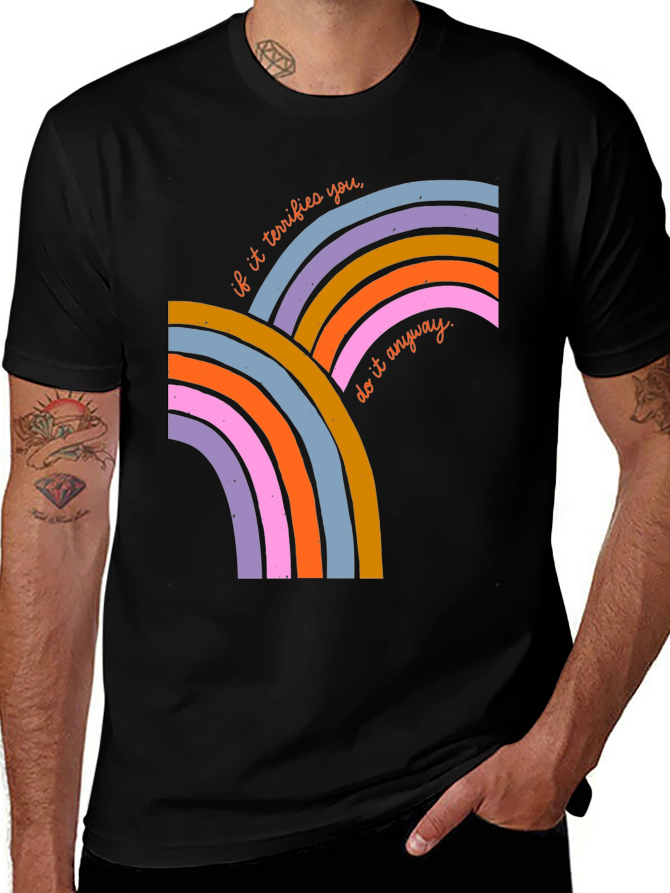Terrifies You Rainbow Graphic Tee