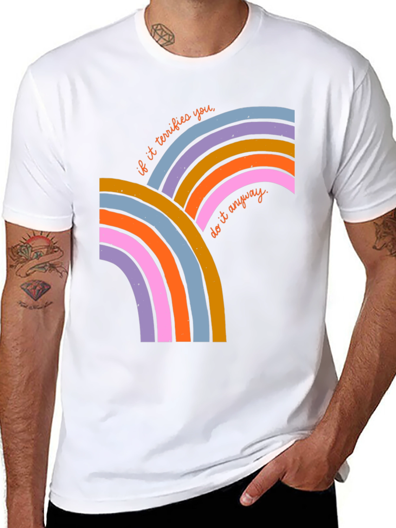 Terrifies You Rainbow Graphic Tee