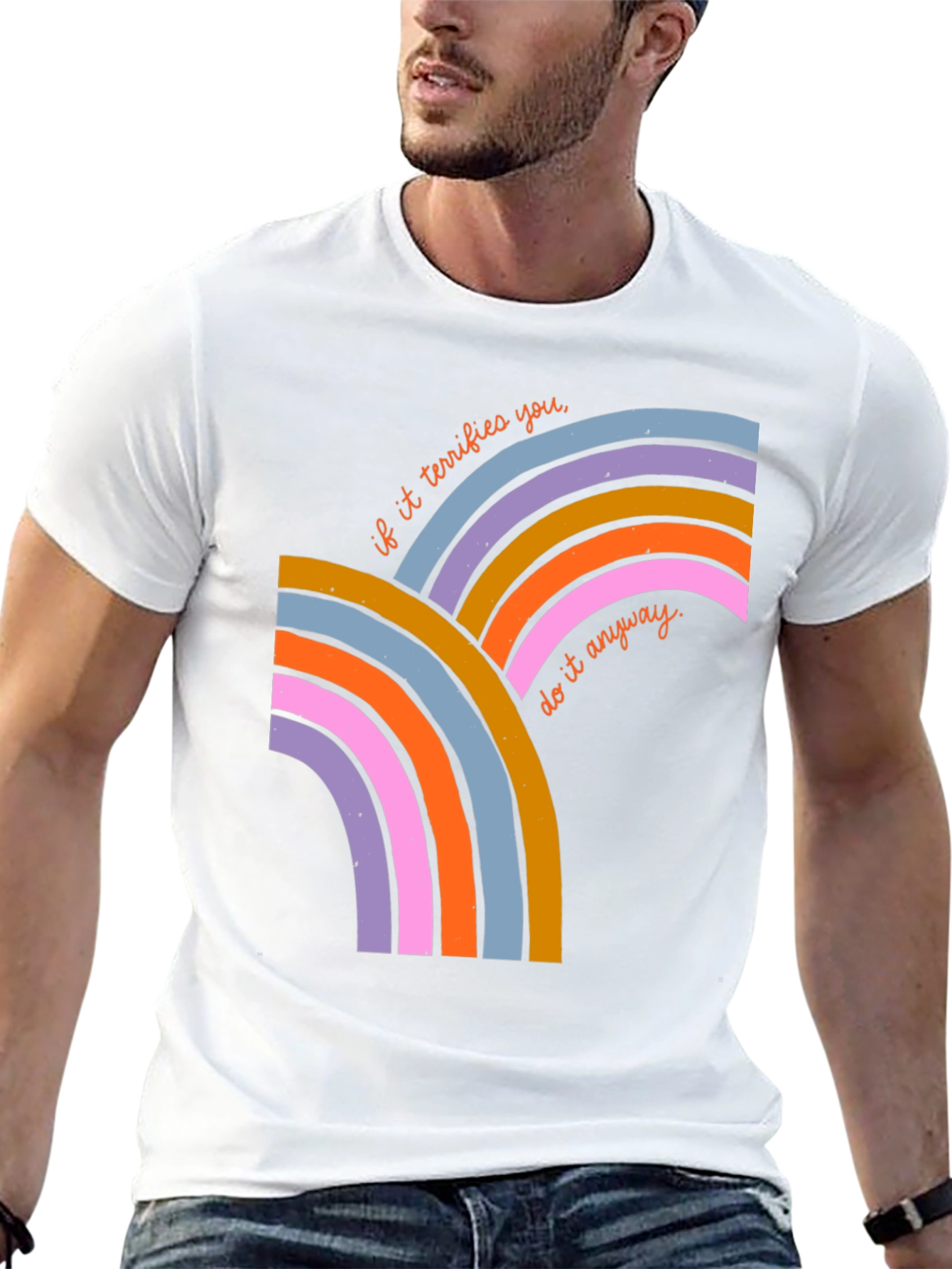 Terrifies You Rainbow Graphic Tee