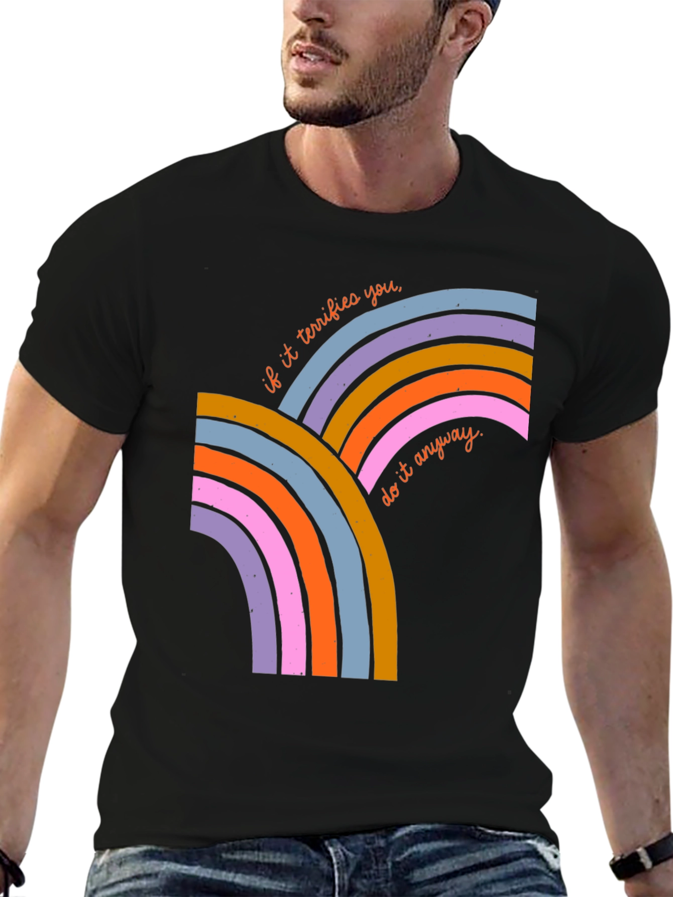 Terrifies You Rainbow Graphic Tee