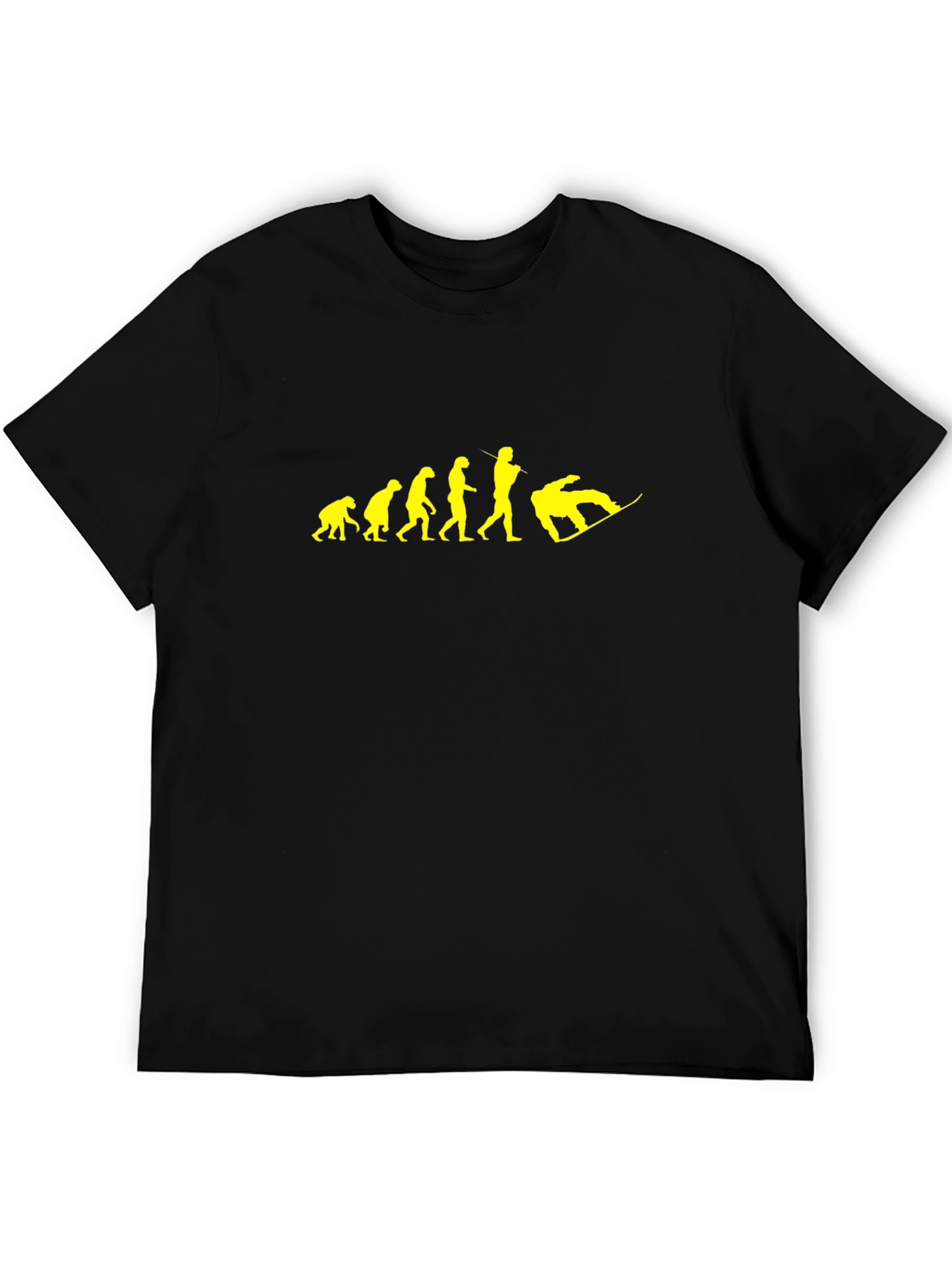 Evolution of Snowboarding Black T-Shirt