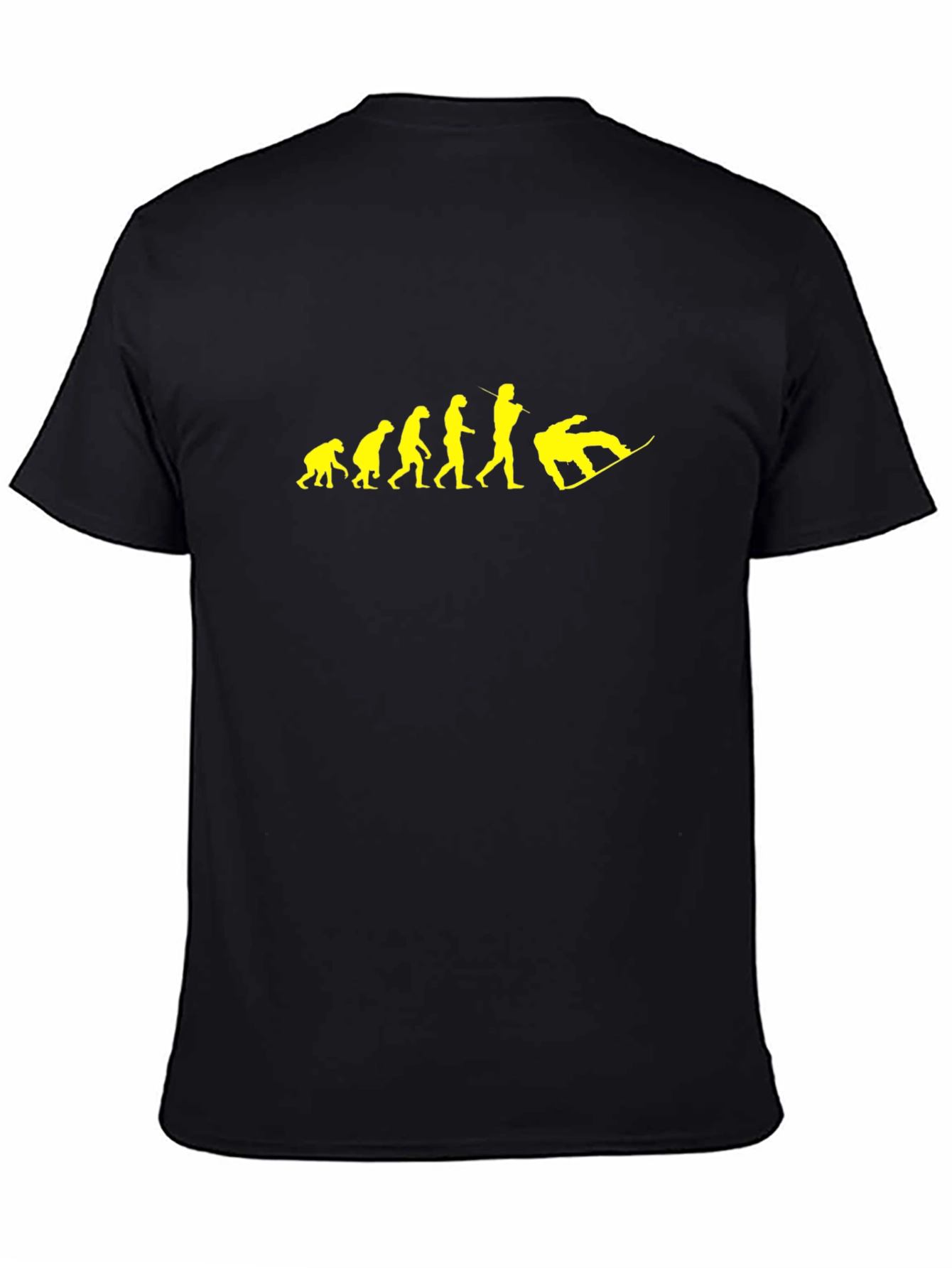 Evolution of Snowboarding Black T-Shirt