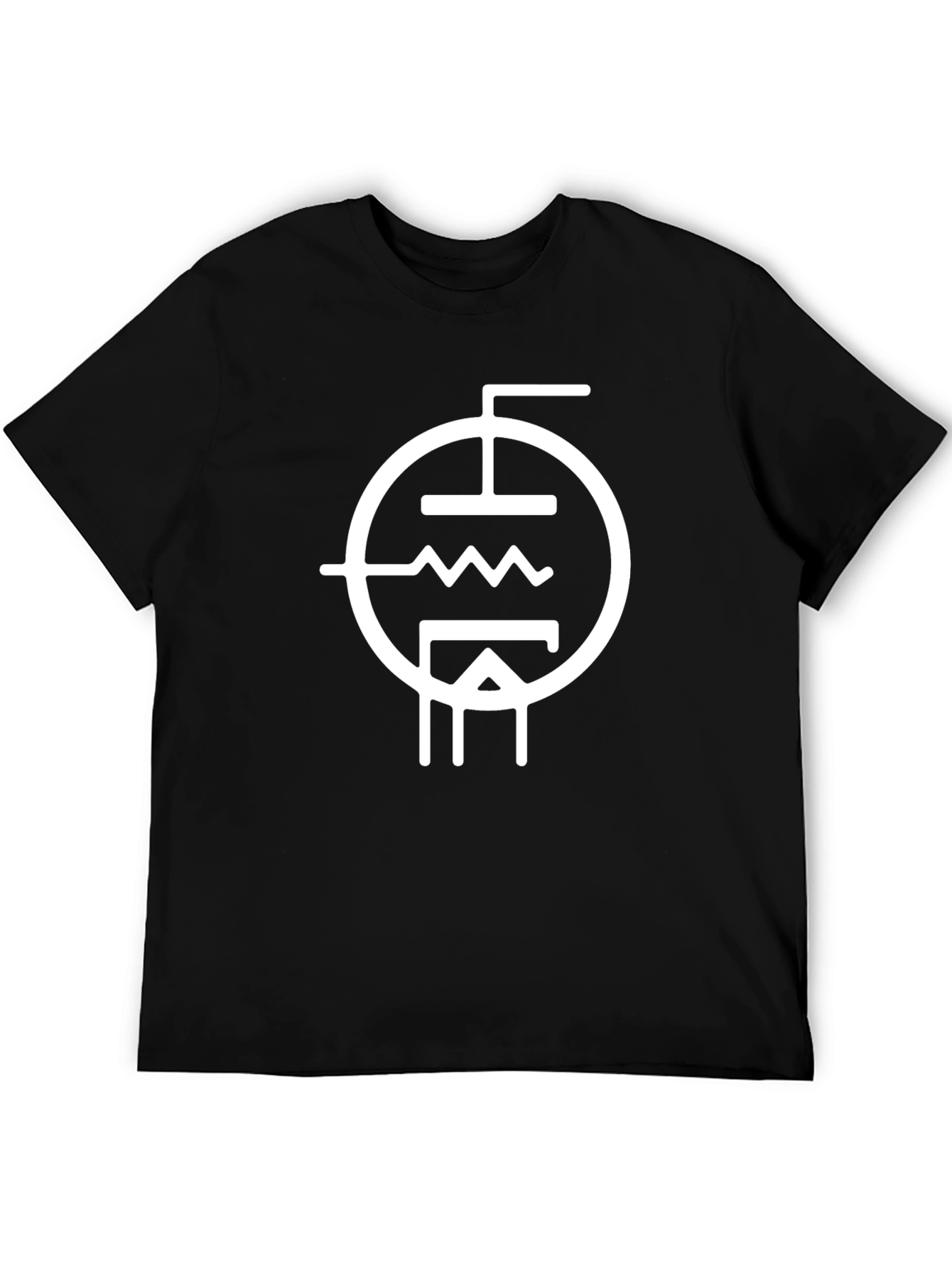 Vacuum Tube Symbol T-Shirt - Black Cotton Tee