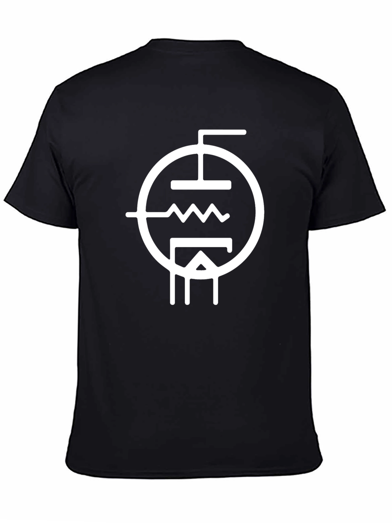 Vacuum Tube Symbol T-Shirt - Black Cotton Tee