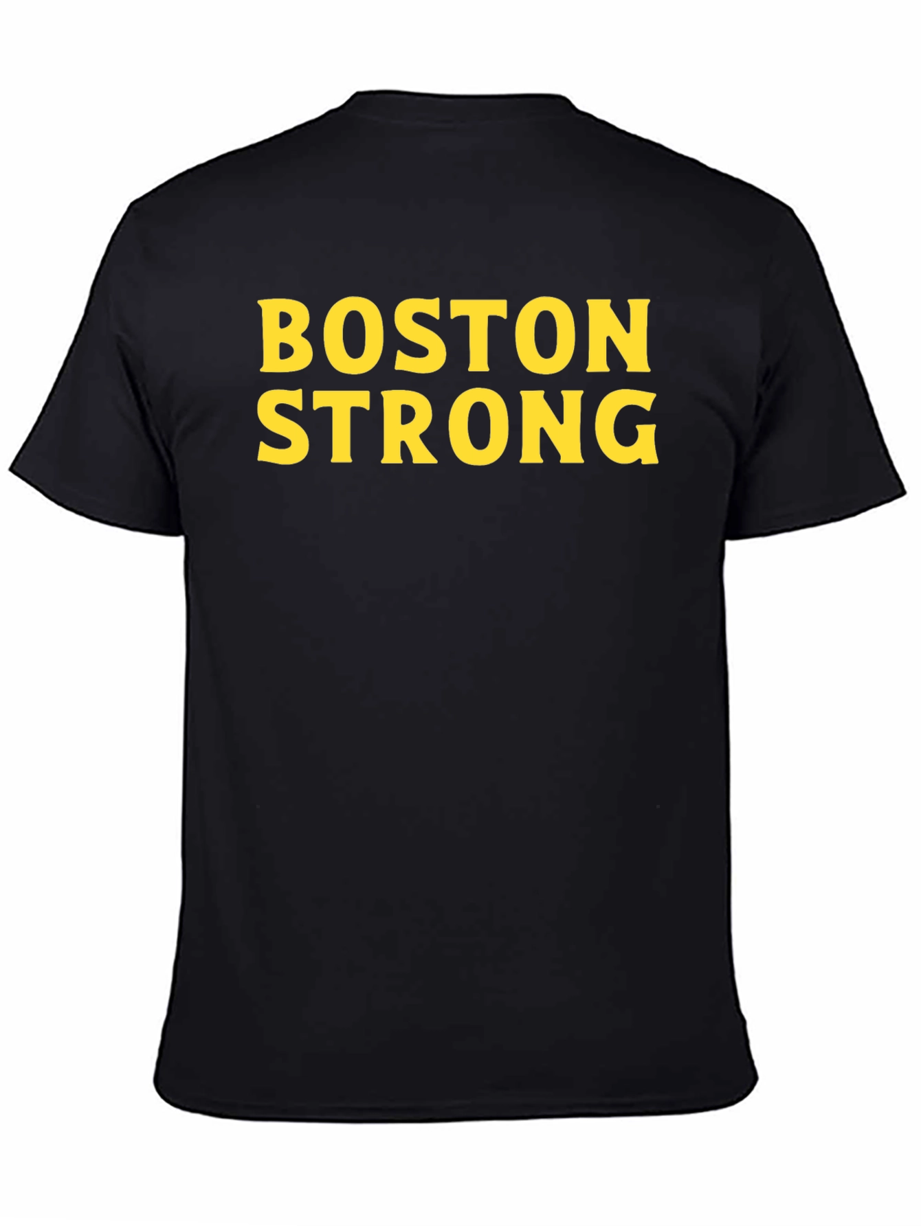 Boston Strong T-Shirt - Black Crew Neck