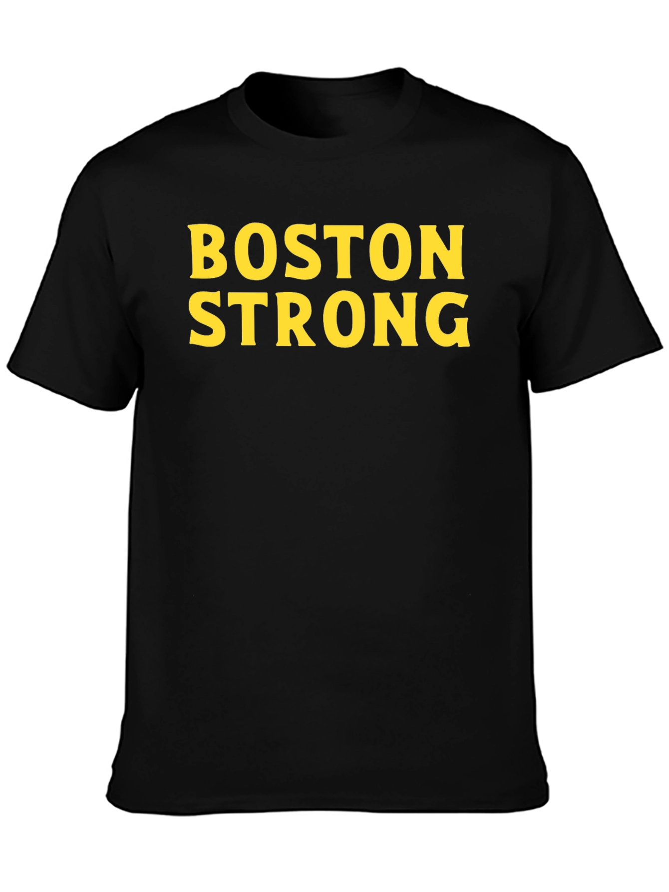 Boston Strong T-Shirt - Black Crew Neck