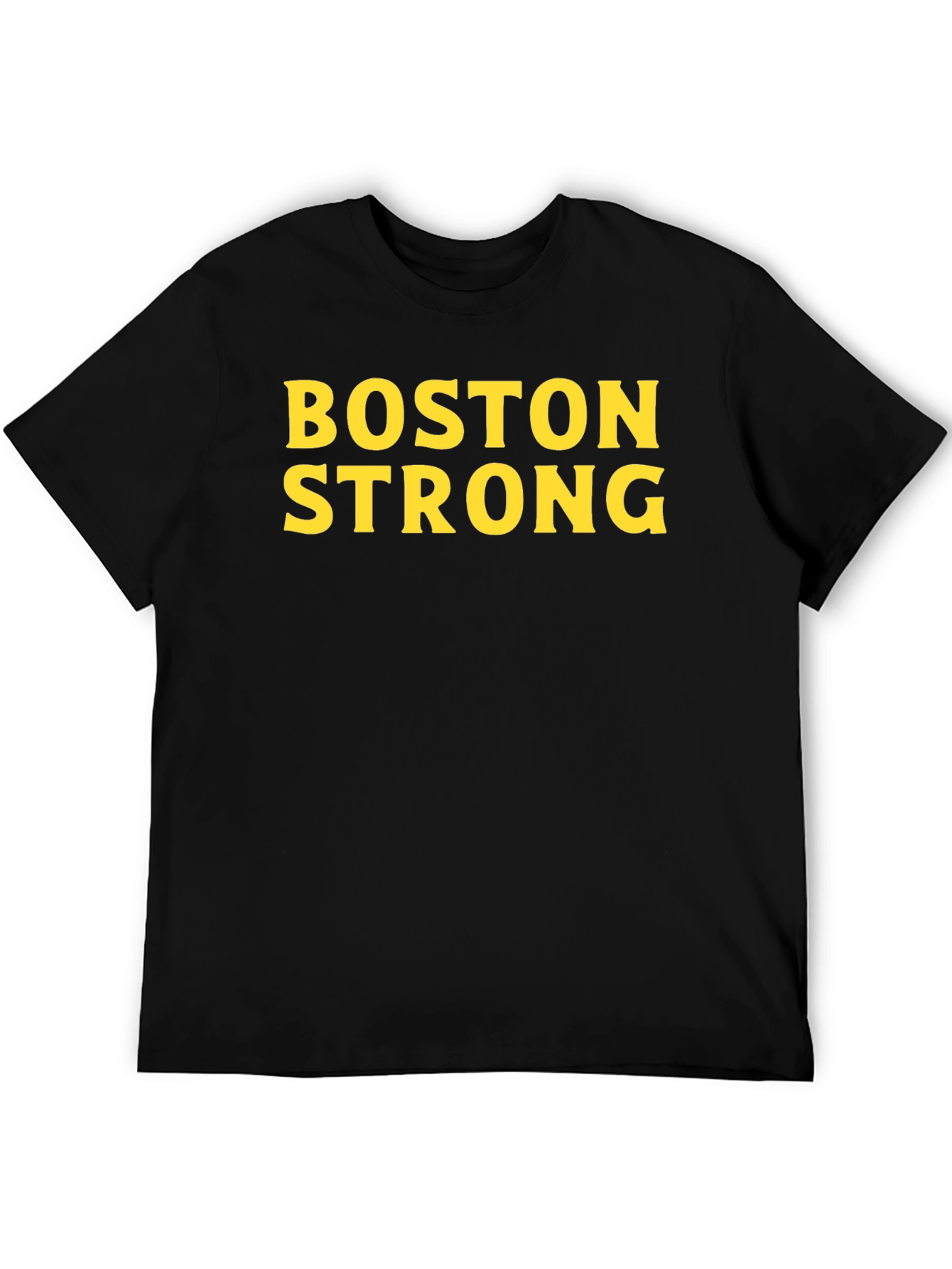 Boston Strong T-Shirt - Black Crew Neck
