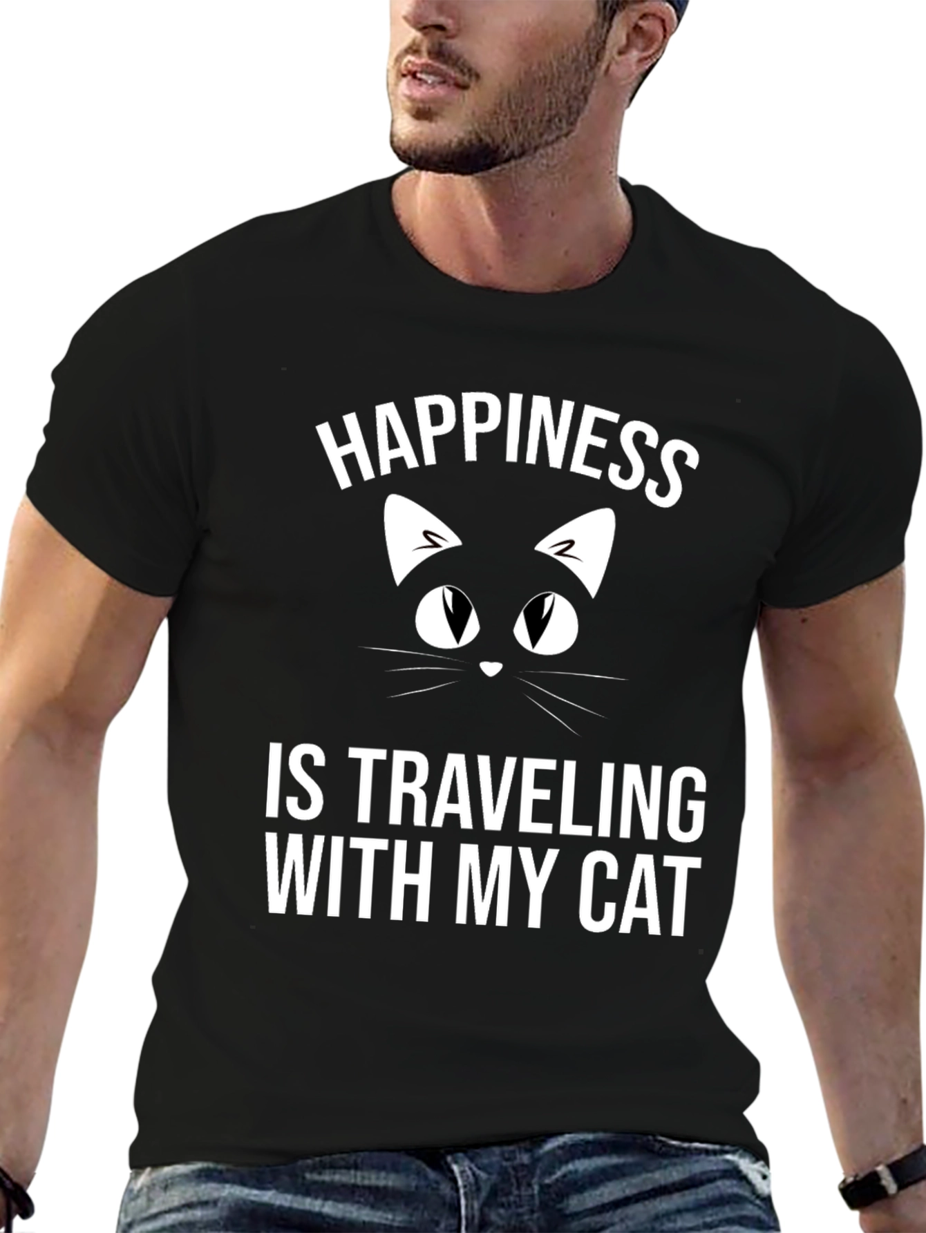 Happiness is Traveling with My Cat T-Shirt