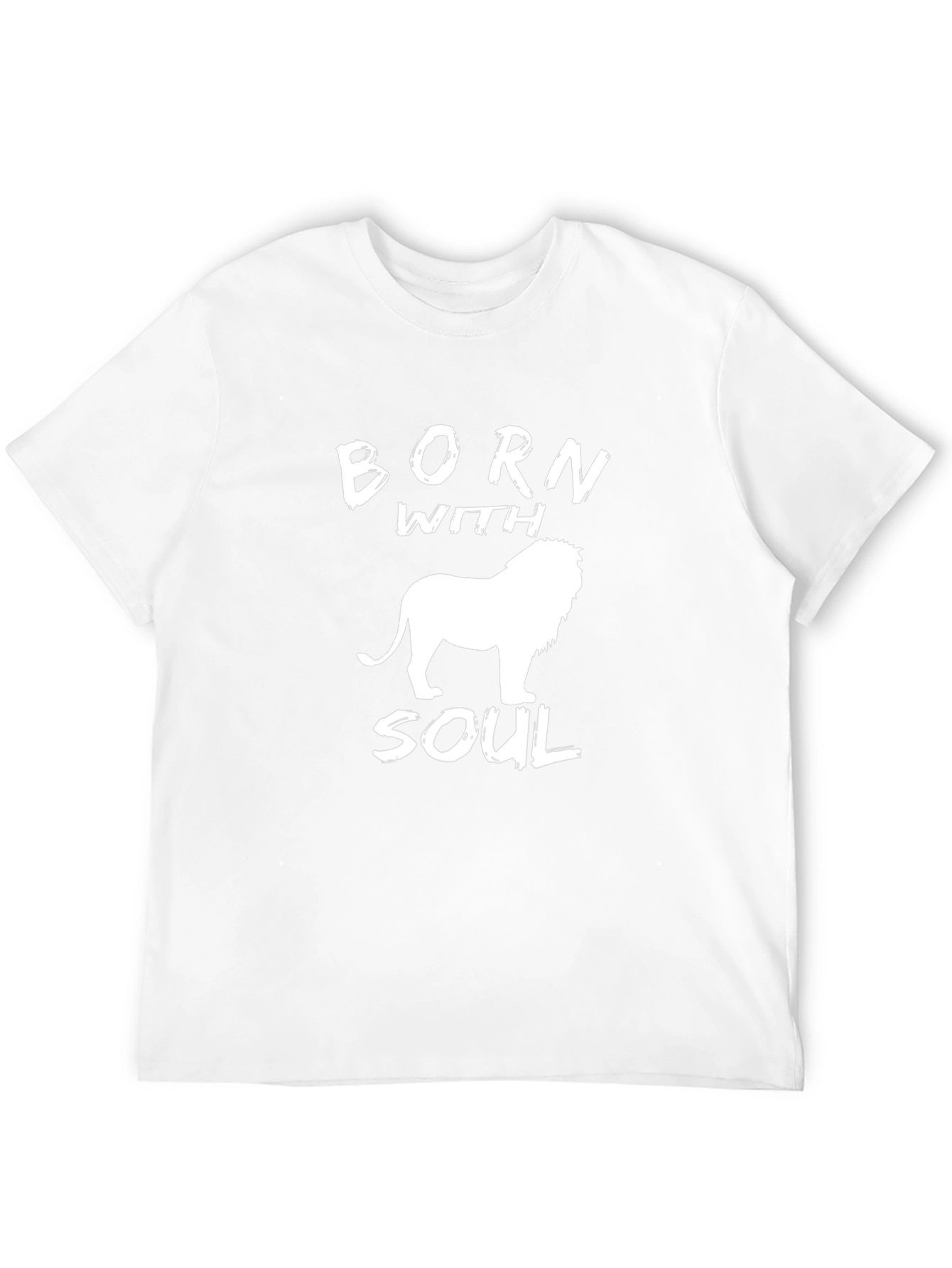 Born With Soul Graphic T-Shirt - Lion Design