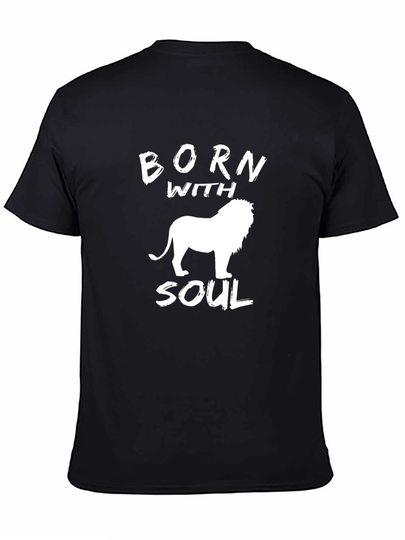 Born With Soul Graphic T-Shirt - Lion Design
