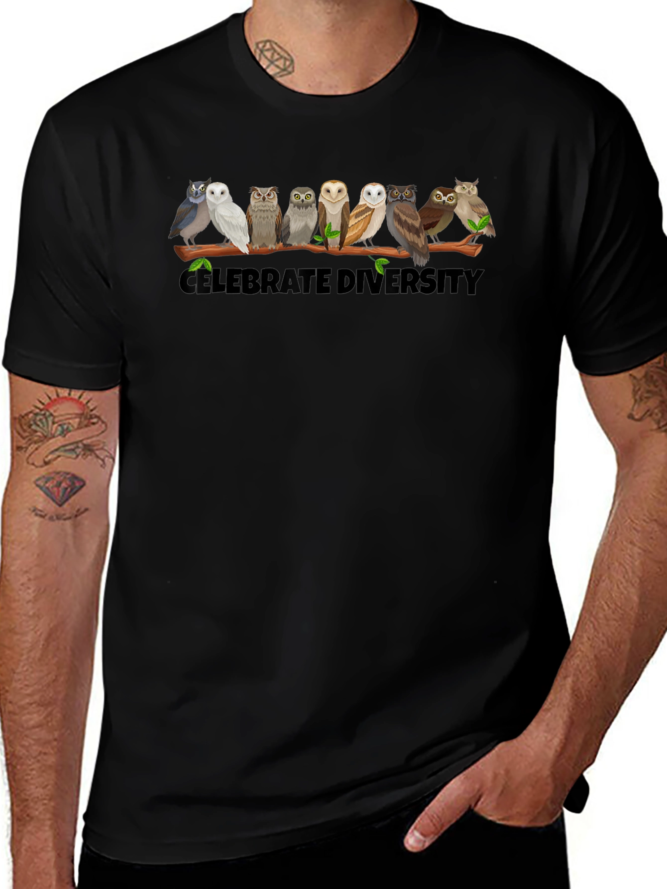 Celebrate Diversity Owl T-Shirt