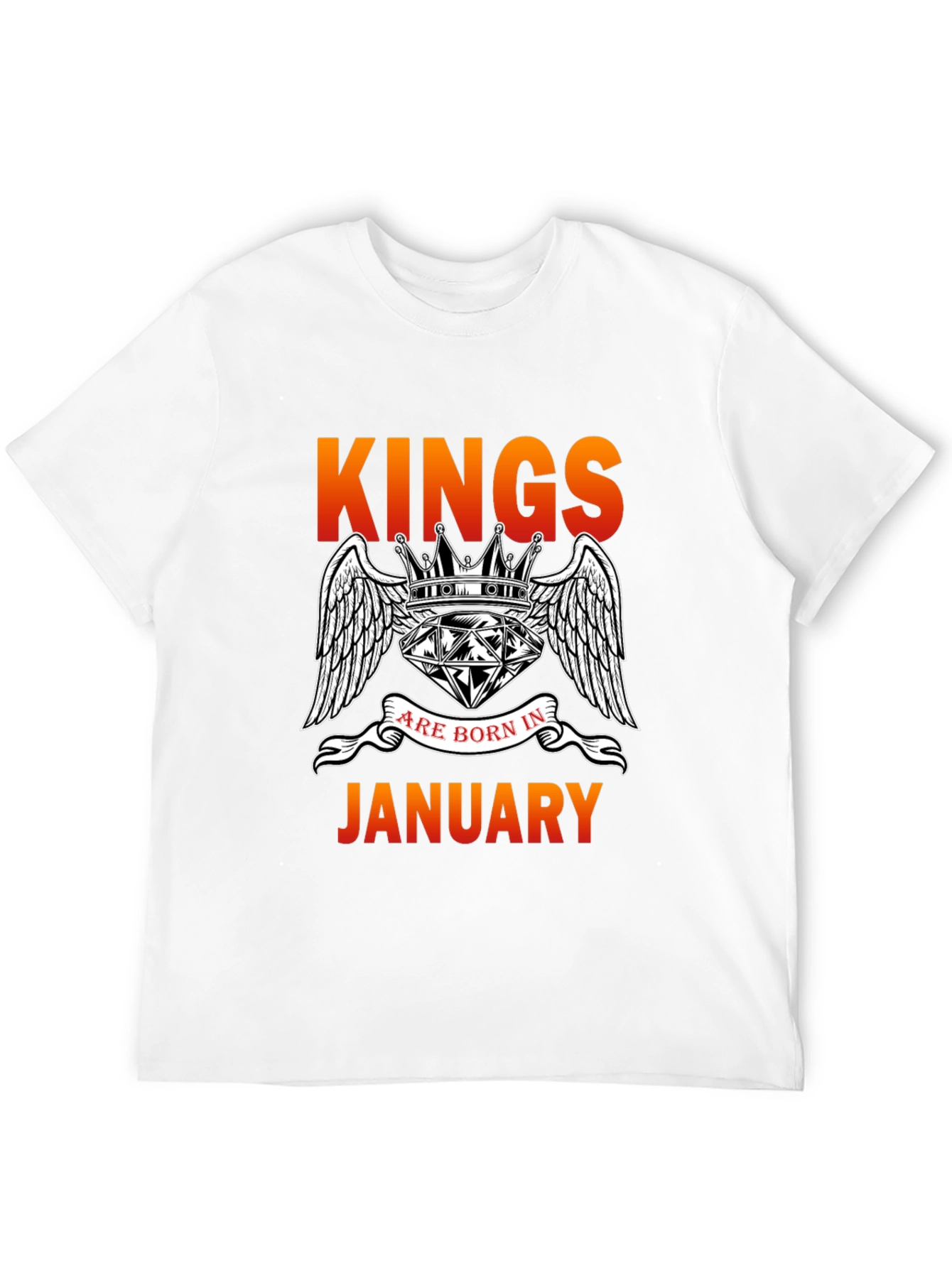 Kings Born In January Black T-Shirt