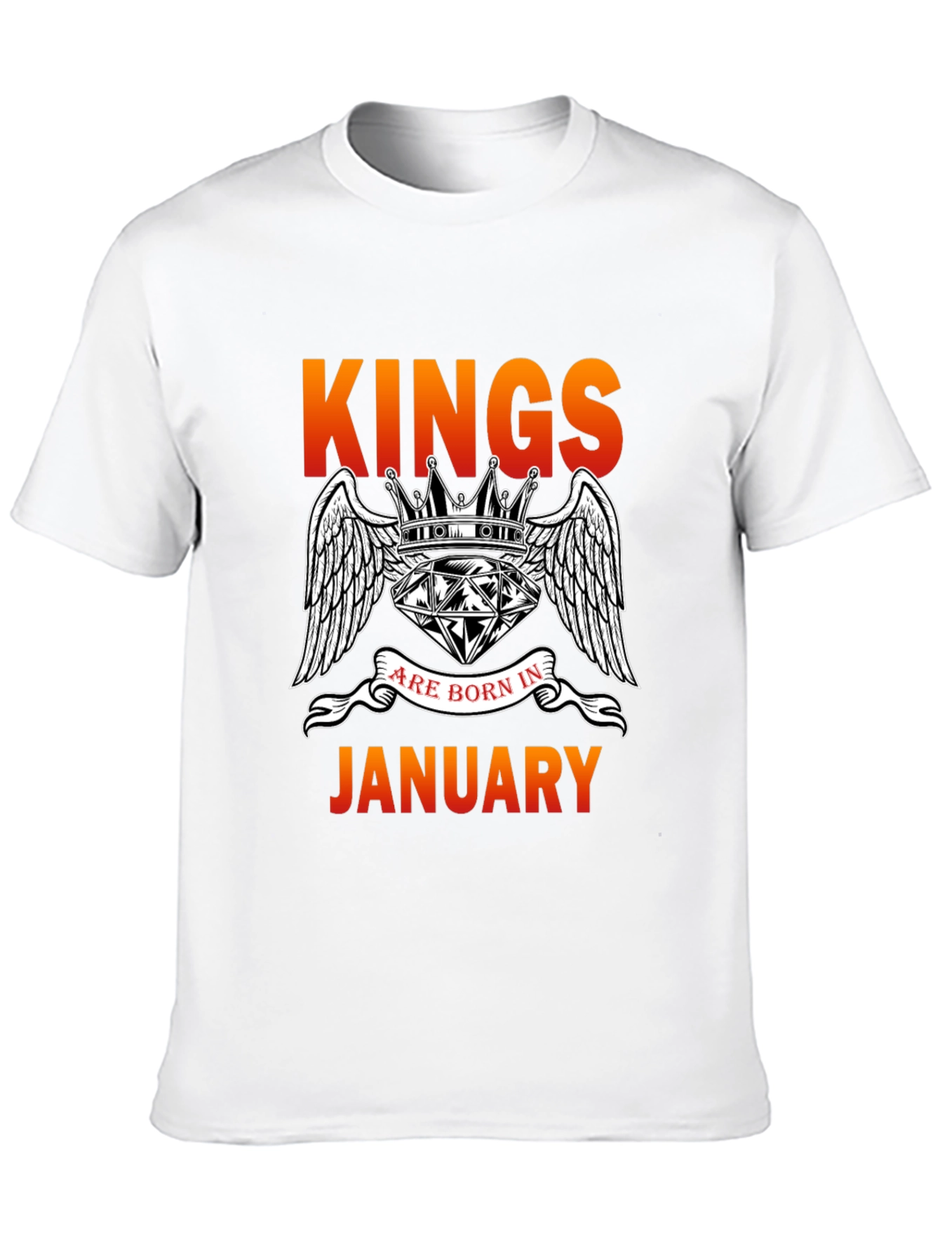 Kings Born In January Black T-Shirt