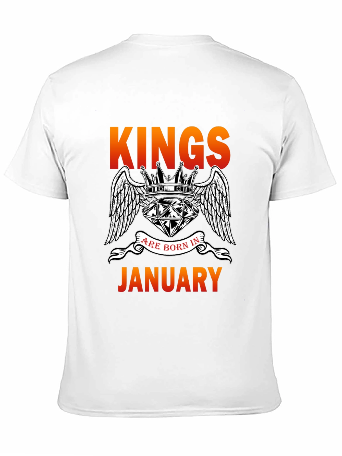 Kings Born In January Black T-Shirt