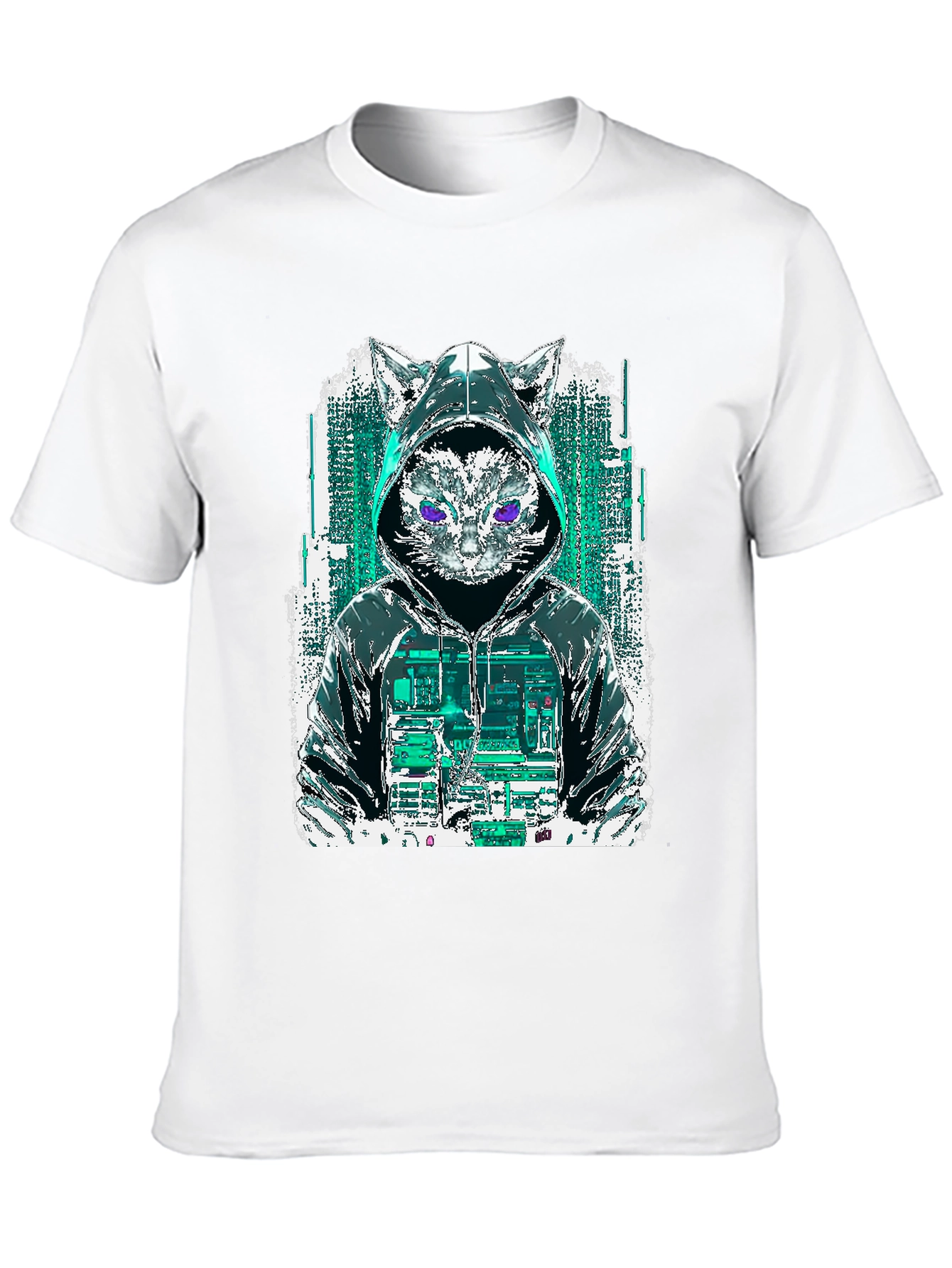 Cyberpunk Cat Hoodie T-Shirt