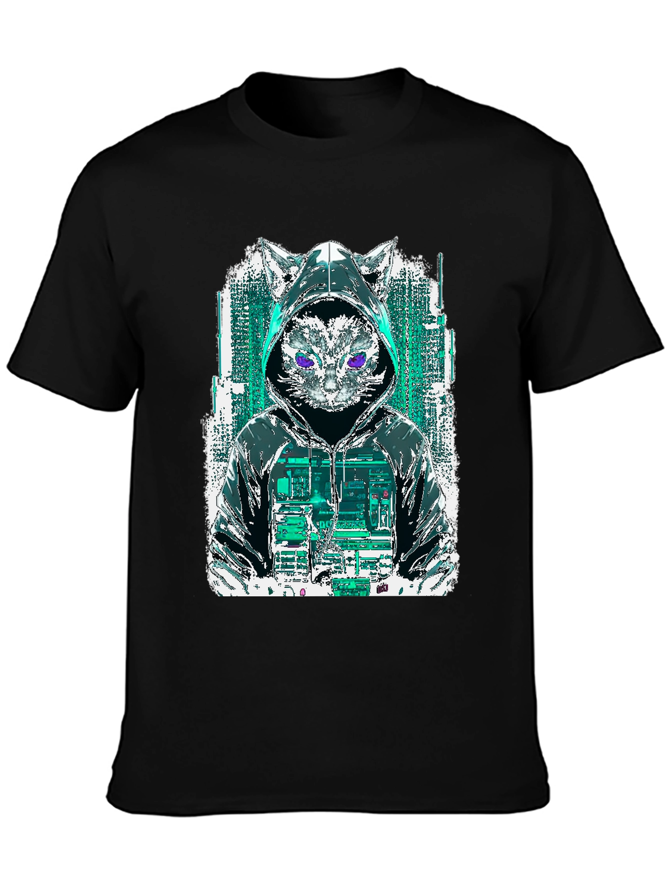Cyberpunk Cat Hoodie T-Shirt