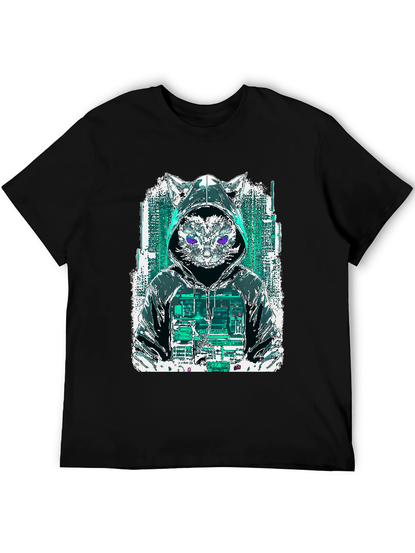 Cyberpunk Cat Hoodie T-Shirt