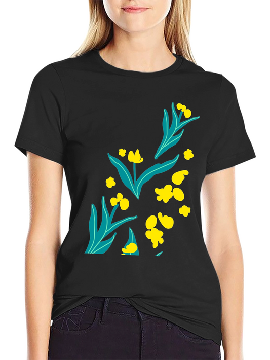 Black Floral Graphic Tee
