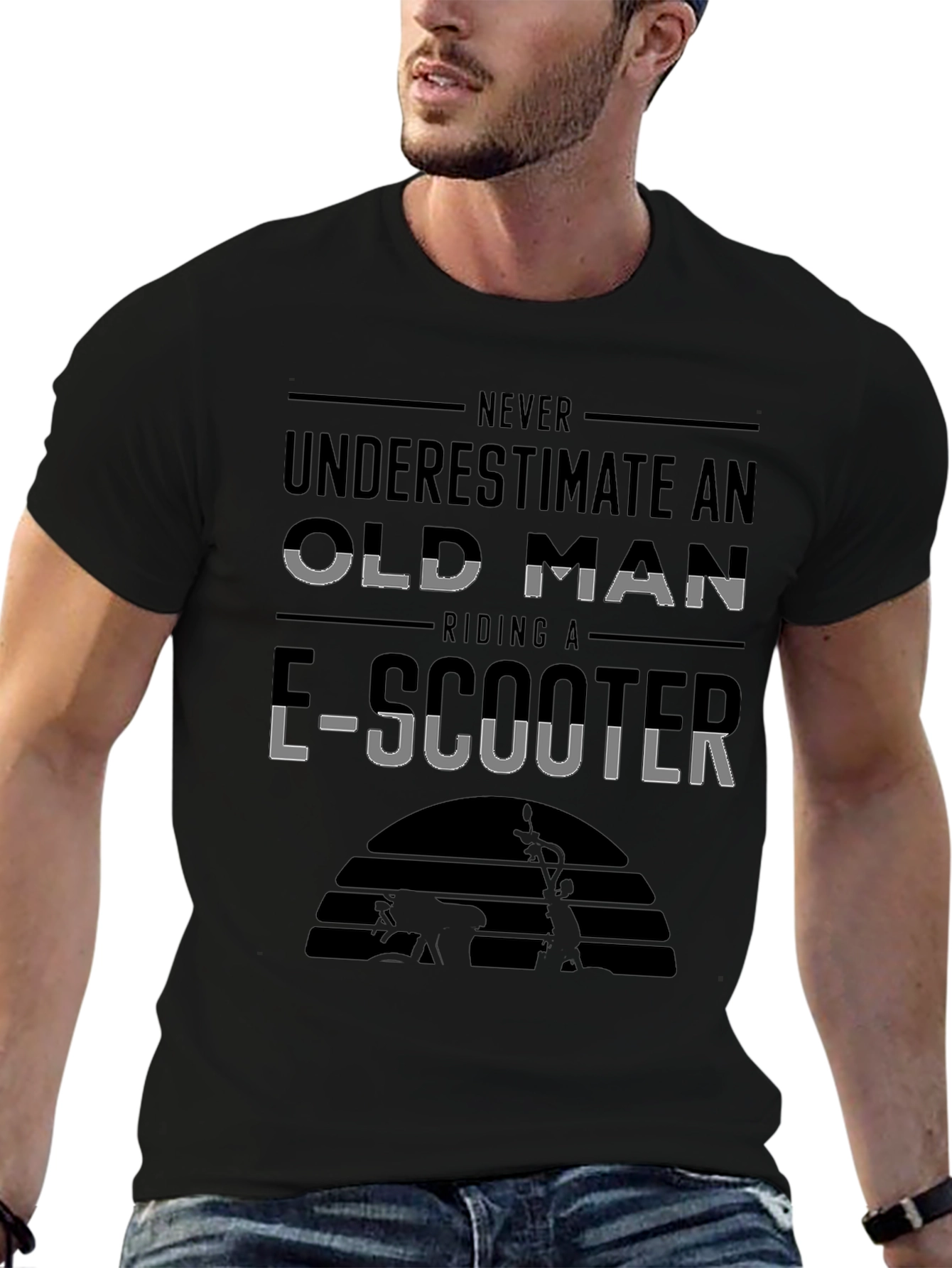 Funny E-Scooter Old Man T-Shirt