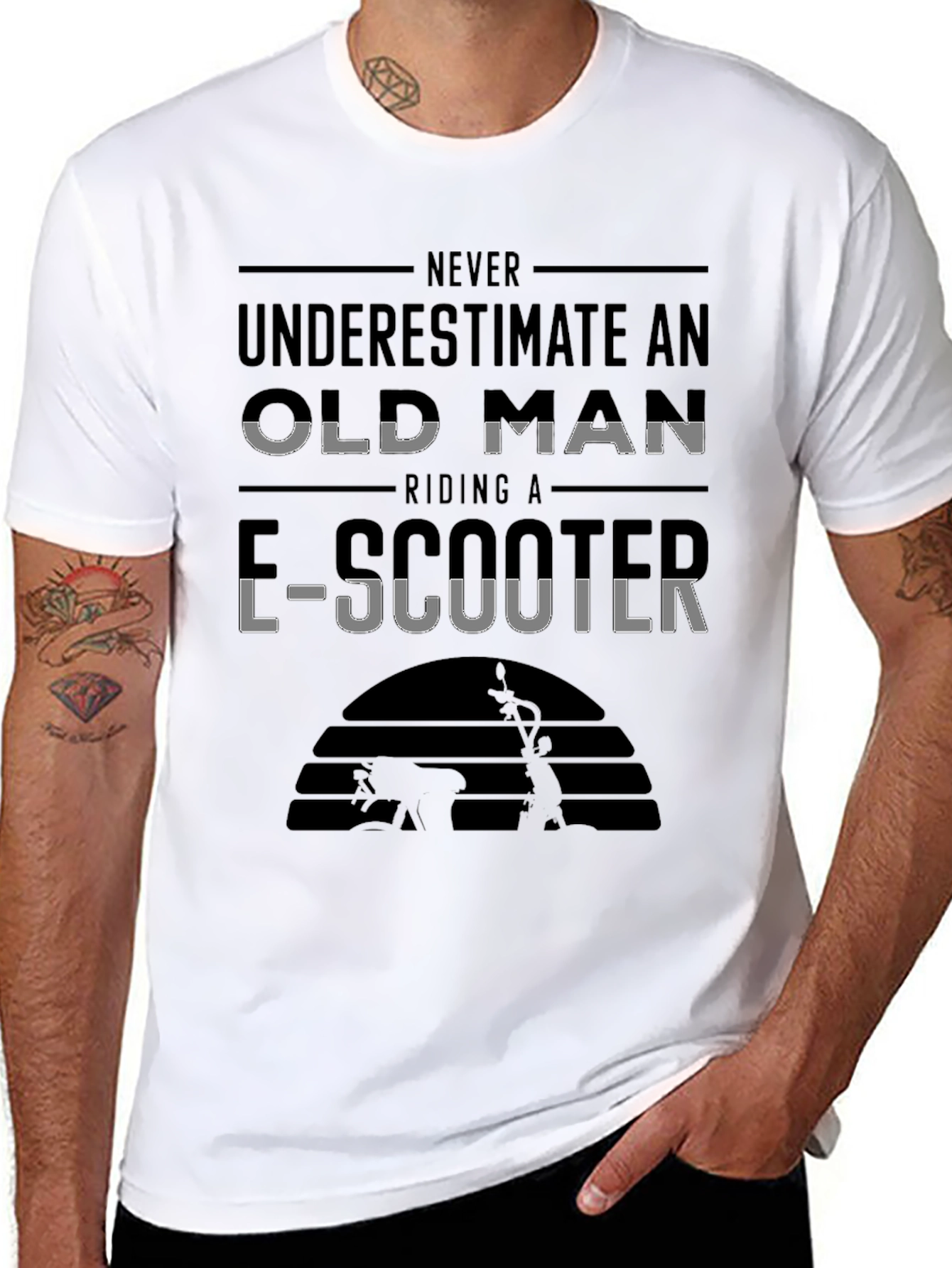 Funny E-Scooter Old Man T-Shirt