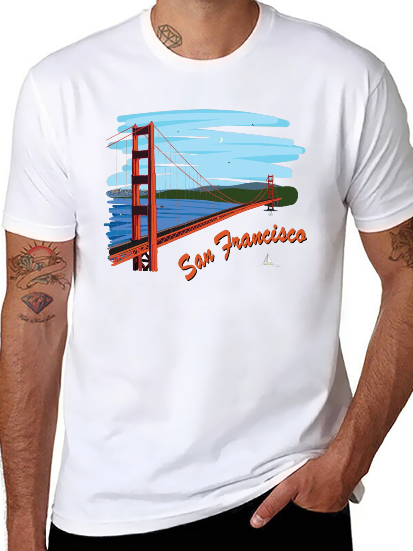 San Francisco Bridge Graphic T-Shirt