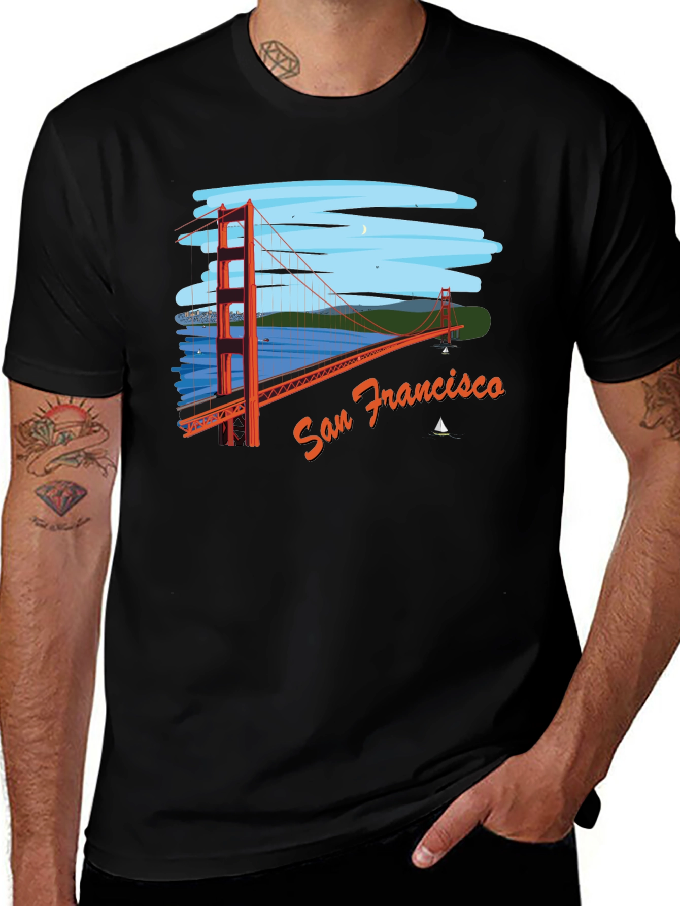 San Francisco Bridge Graphic T-Shirt