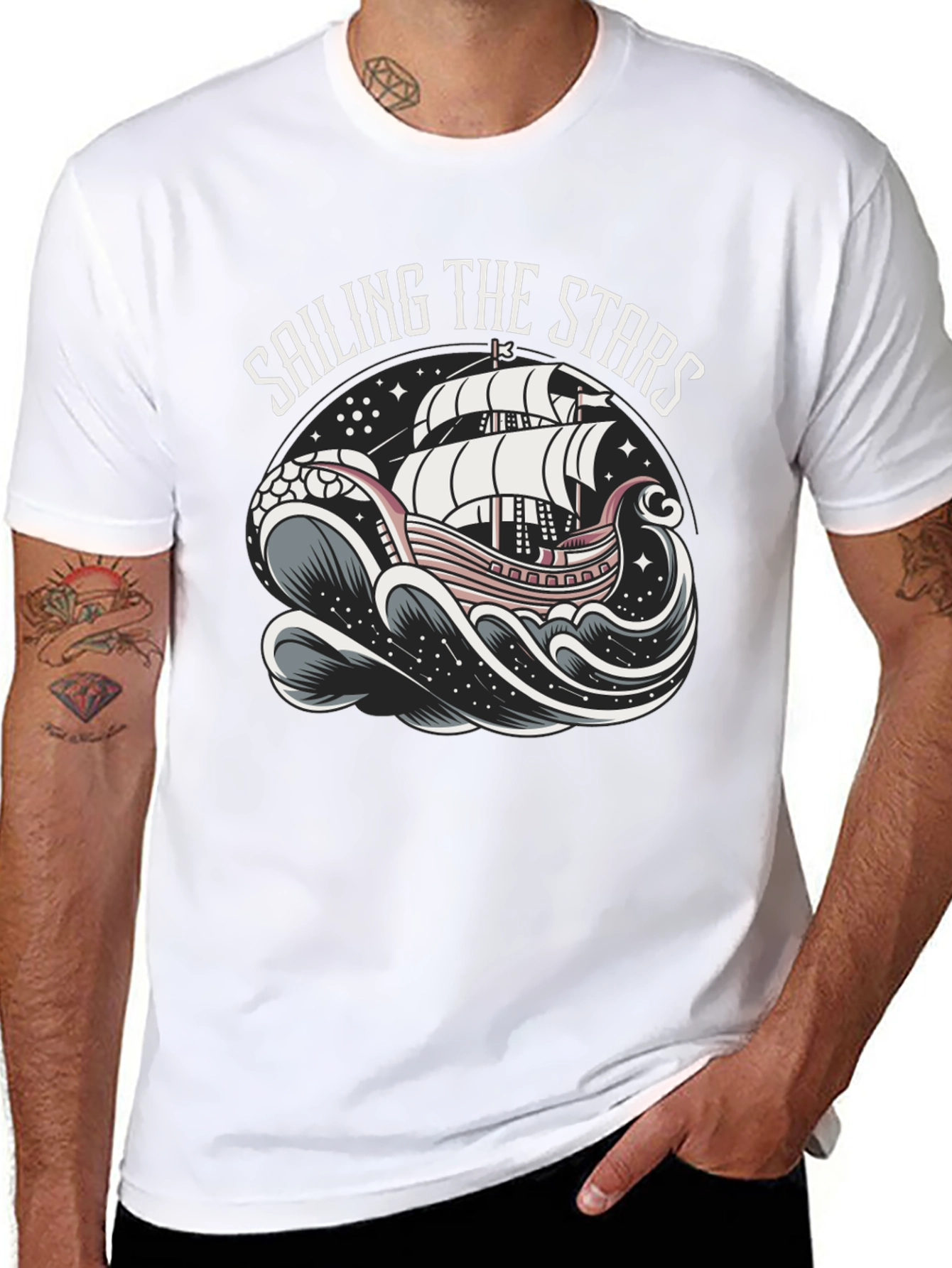 Sailing the Stars Graphic T-Shirt