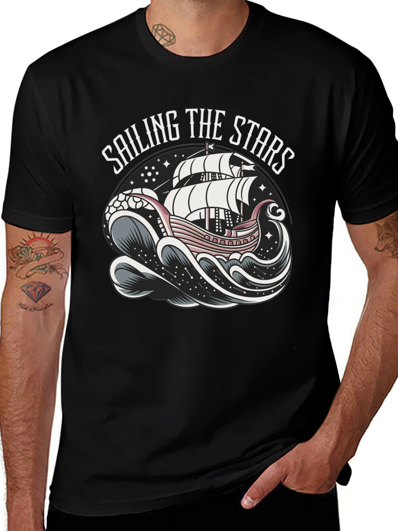 Sailing the Stars Graphic T-Shirt