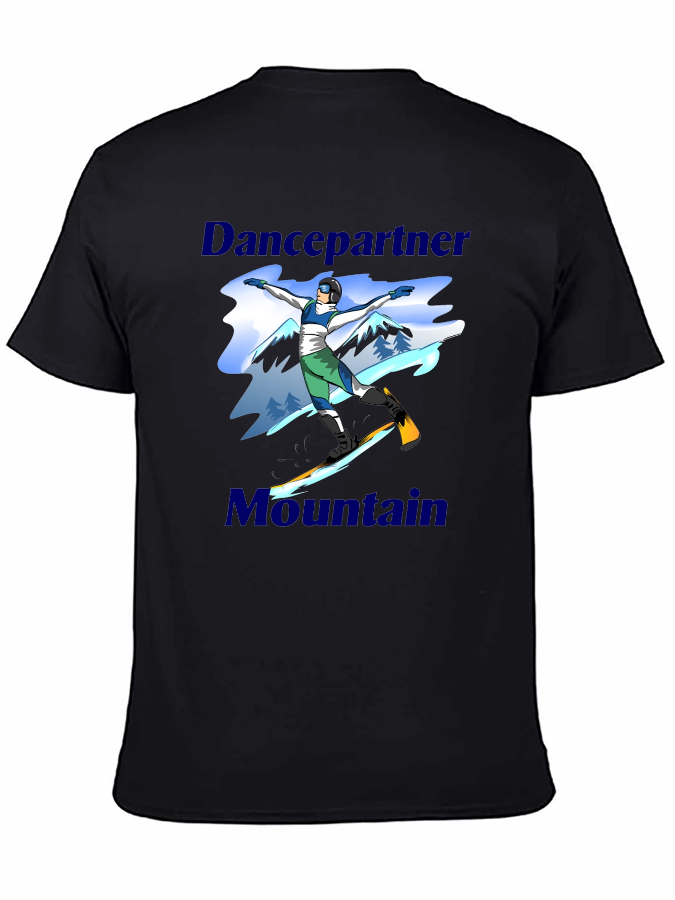 Dancepartner Mountain Black T-Shirt
