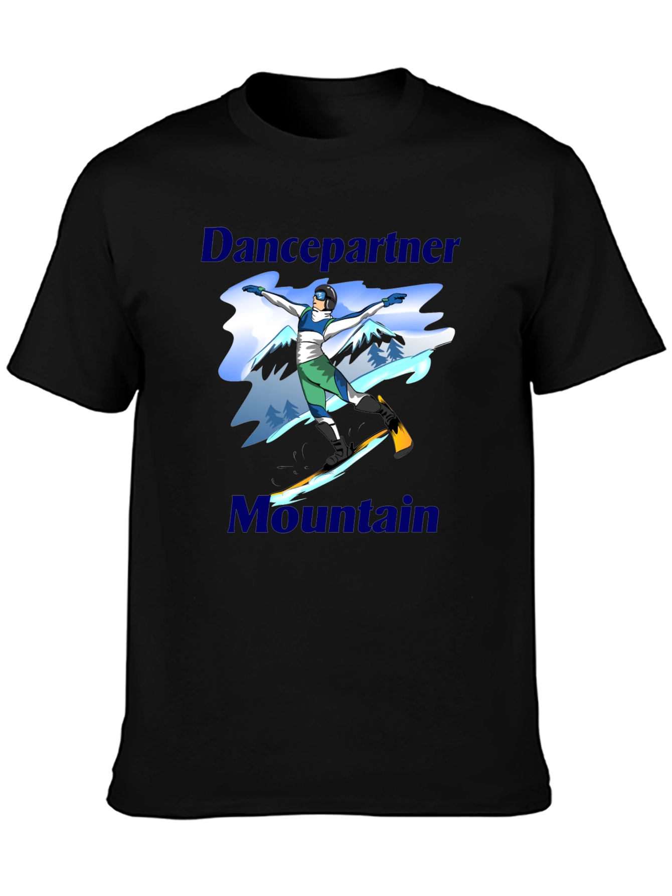 Dancepartner Mountain Black T-Shirt